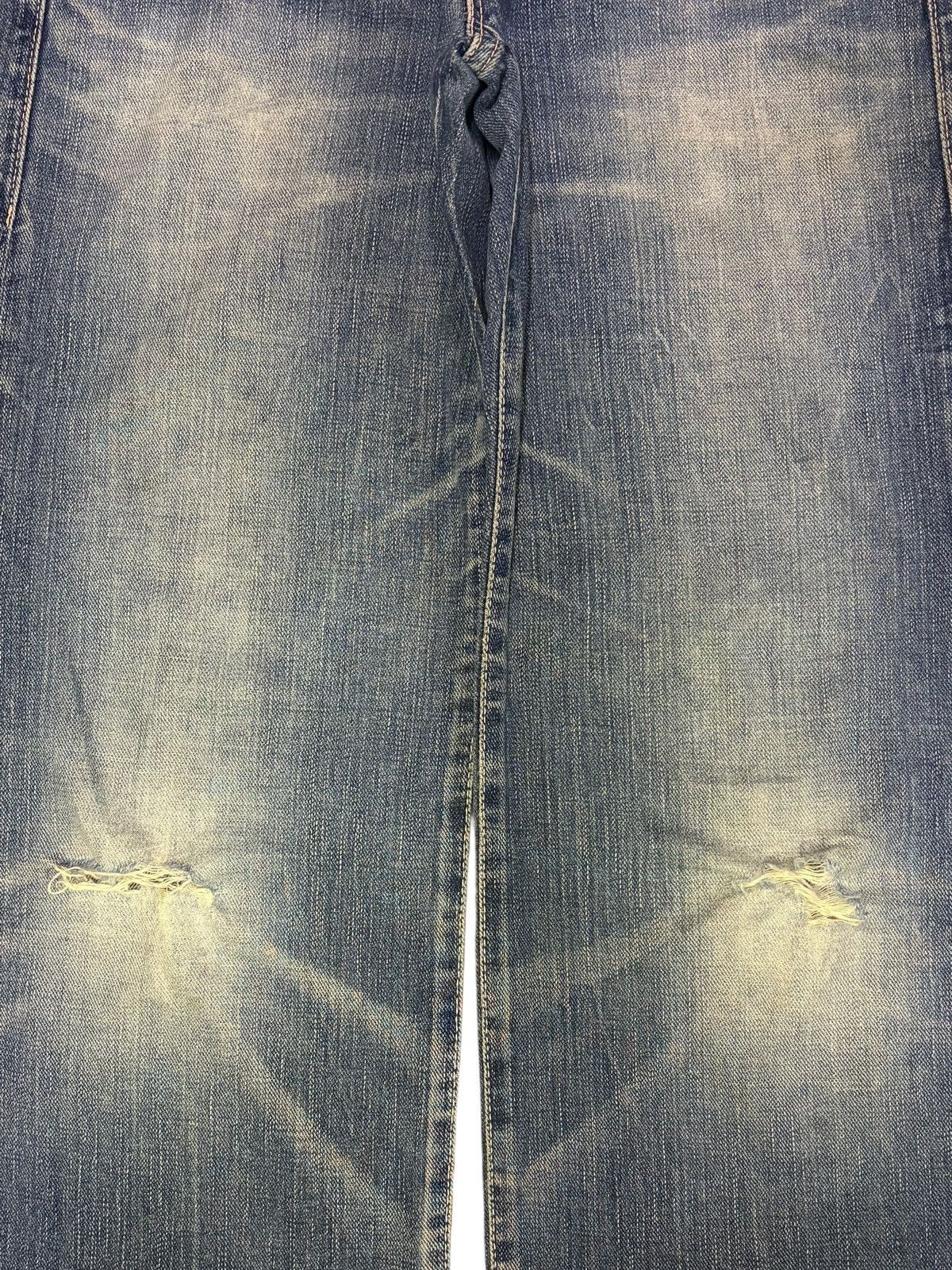 Edwin Vintage Japanese Brand Faded Wash Distress Loose Jeans Size 30" / US 8 / IT 44 - 3 Thumbnail