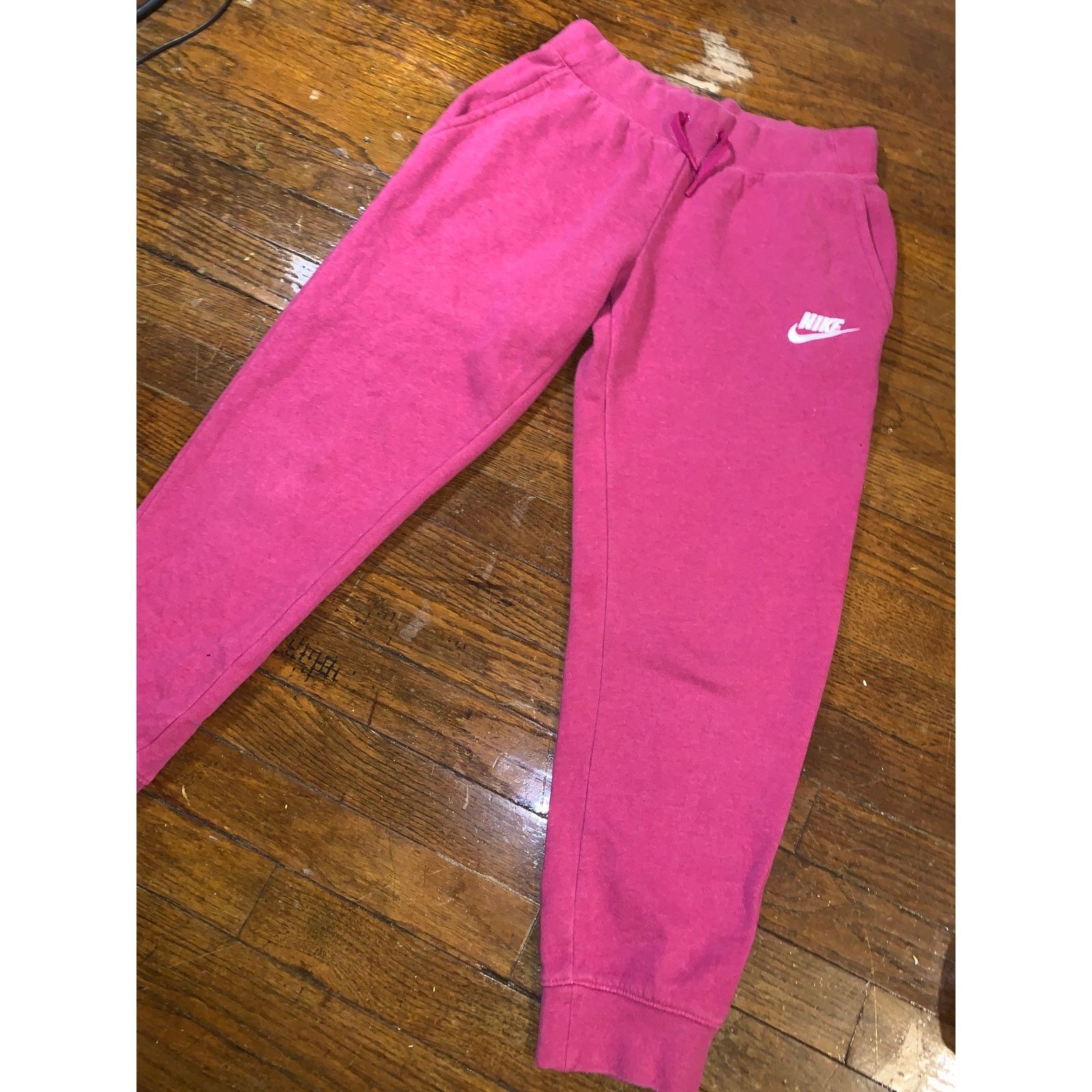 Nike Nike Club Fleece Joggers Pink Womens Large Cropped 25 Inseam Size 26" / US 2 / IT 38 - 4 Thumbnail