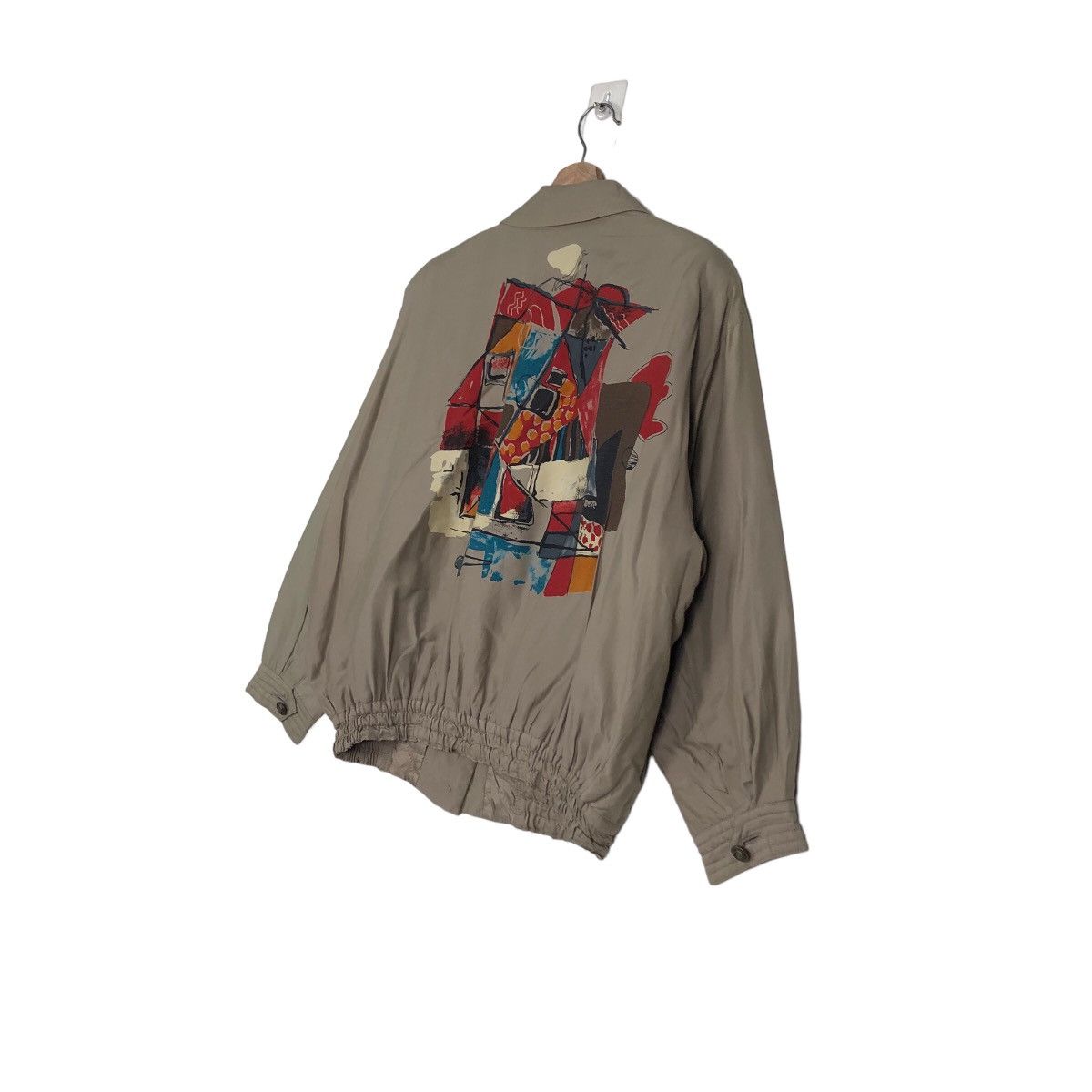 Japanese Brand Vintage Bomber Jacket Rose Sylvie Art Big Logo Issey Miyake Size US M / EU 48-50 / 2 - 10 Thumbnail