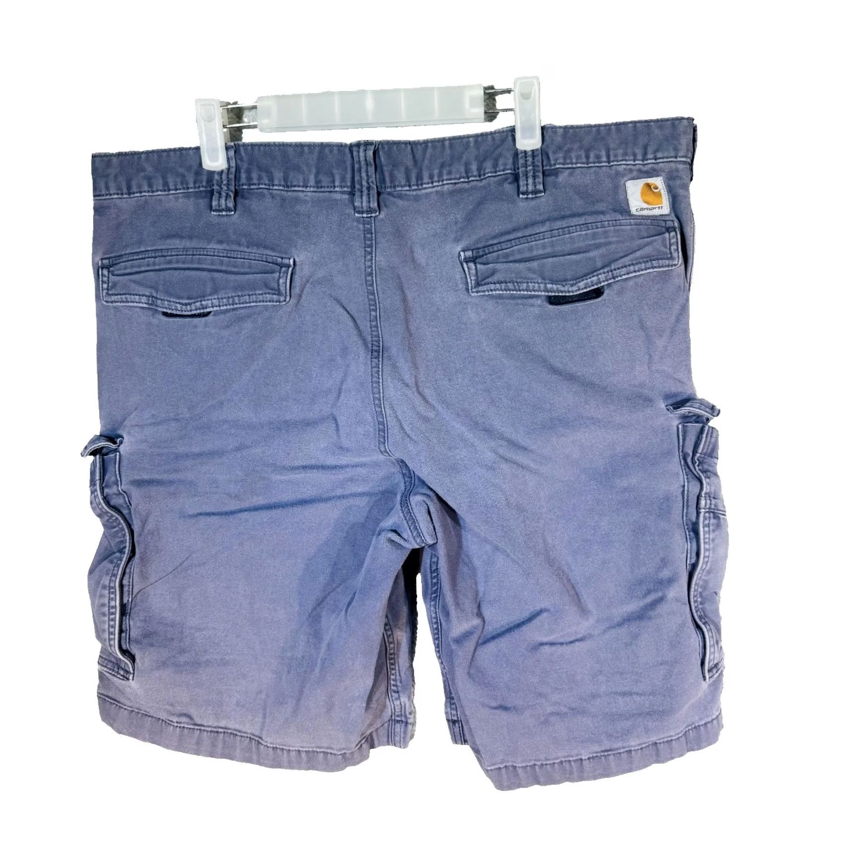 Carhartt Carhartt Shorts Mens 42 Blue Cargo Relaxed Fit Stretch Canvas 11 Inseam Size US 42 / EU 58 - 6 Thumbnail
