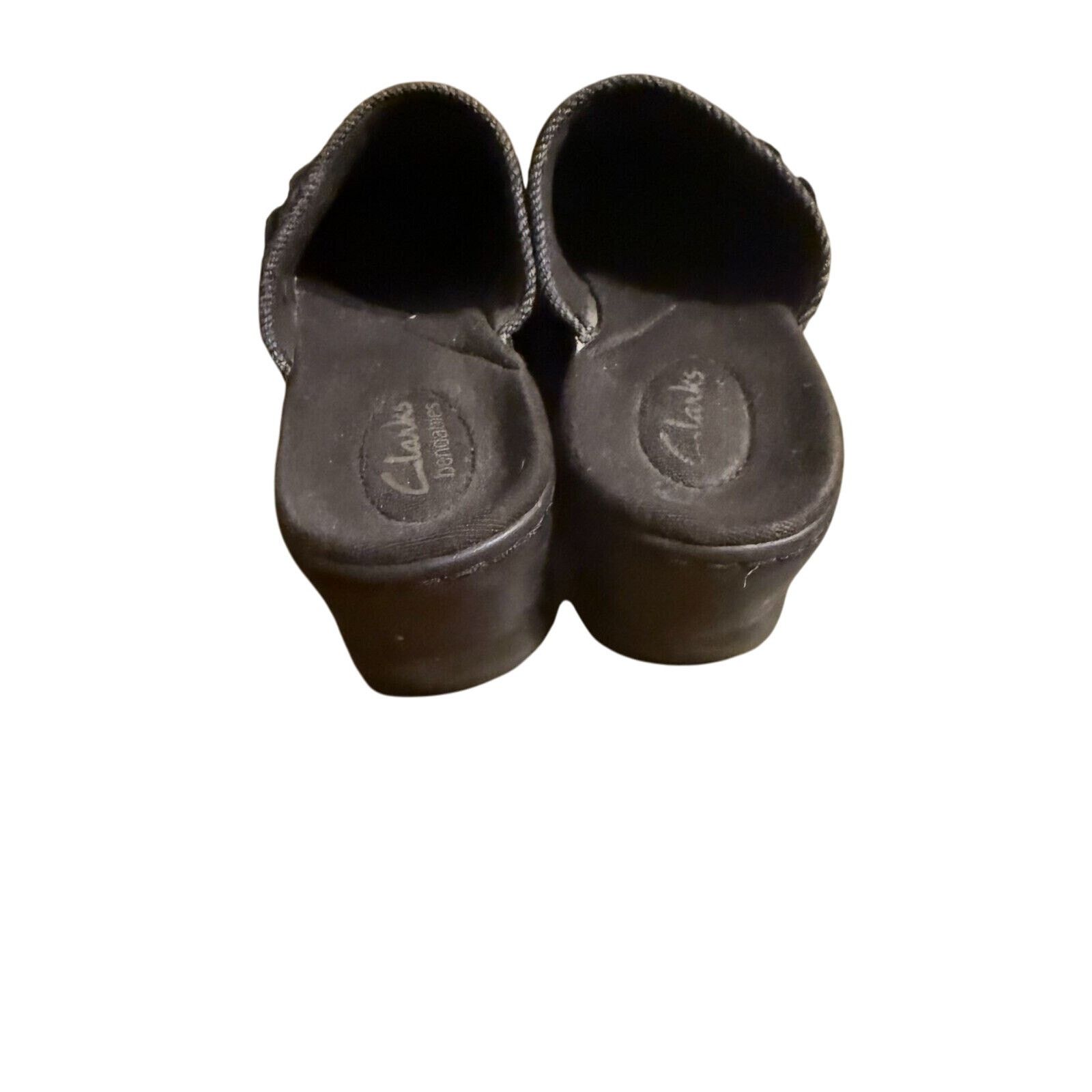 Clarks Clark's Bendables Black Leather Mules Women's Size 7M Size US 7 / IT 37 - 4 Thumbnail
