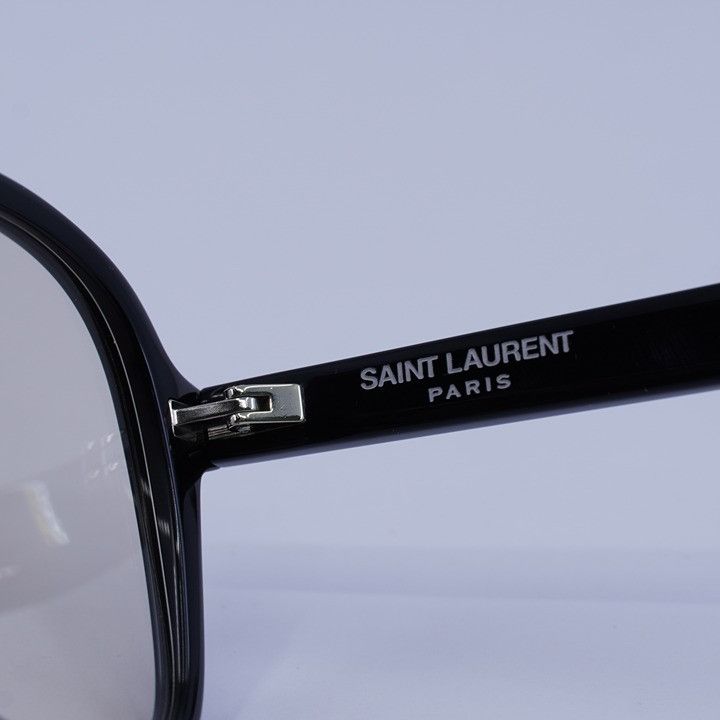 Saint Laurent Paris Saint Laurent SL545 001 Sunglasses Black Aviator Frame Size ONE SIZE - 7 Thumbnail