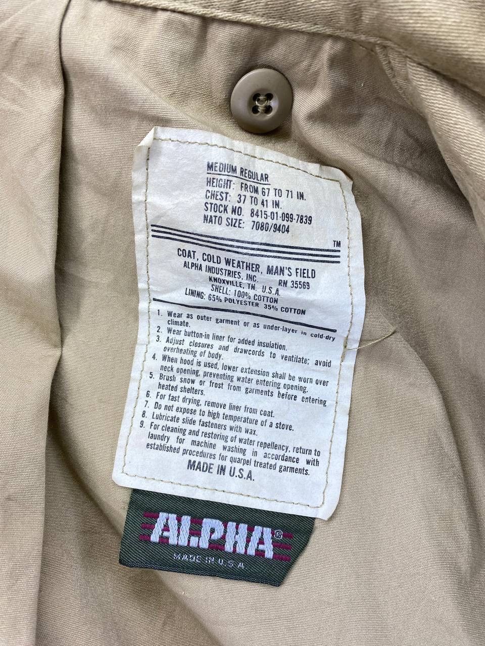 Alpha Industries Vintage Alpha Industries Military Army Field Jacket Size US M / EU 48-50 / 2 - 8 Thumbnail