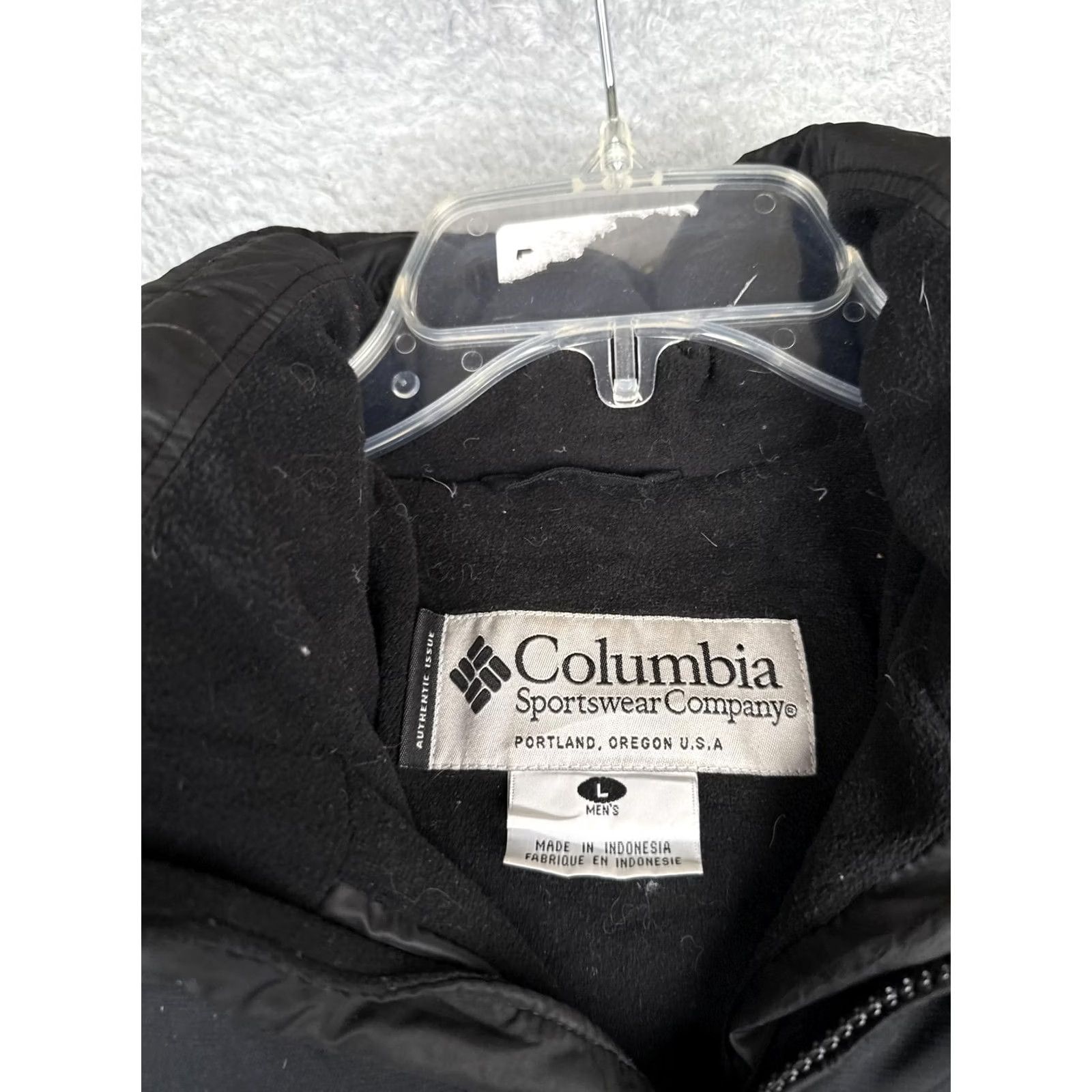 Vintage Columbia Jacket Mens Large Black Hooded Puffer Full Zip Down Hiking Warm Size US L / EU 52-54 / 3 - 7 Thumbnail