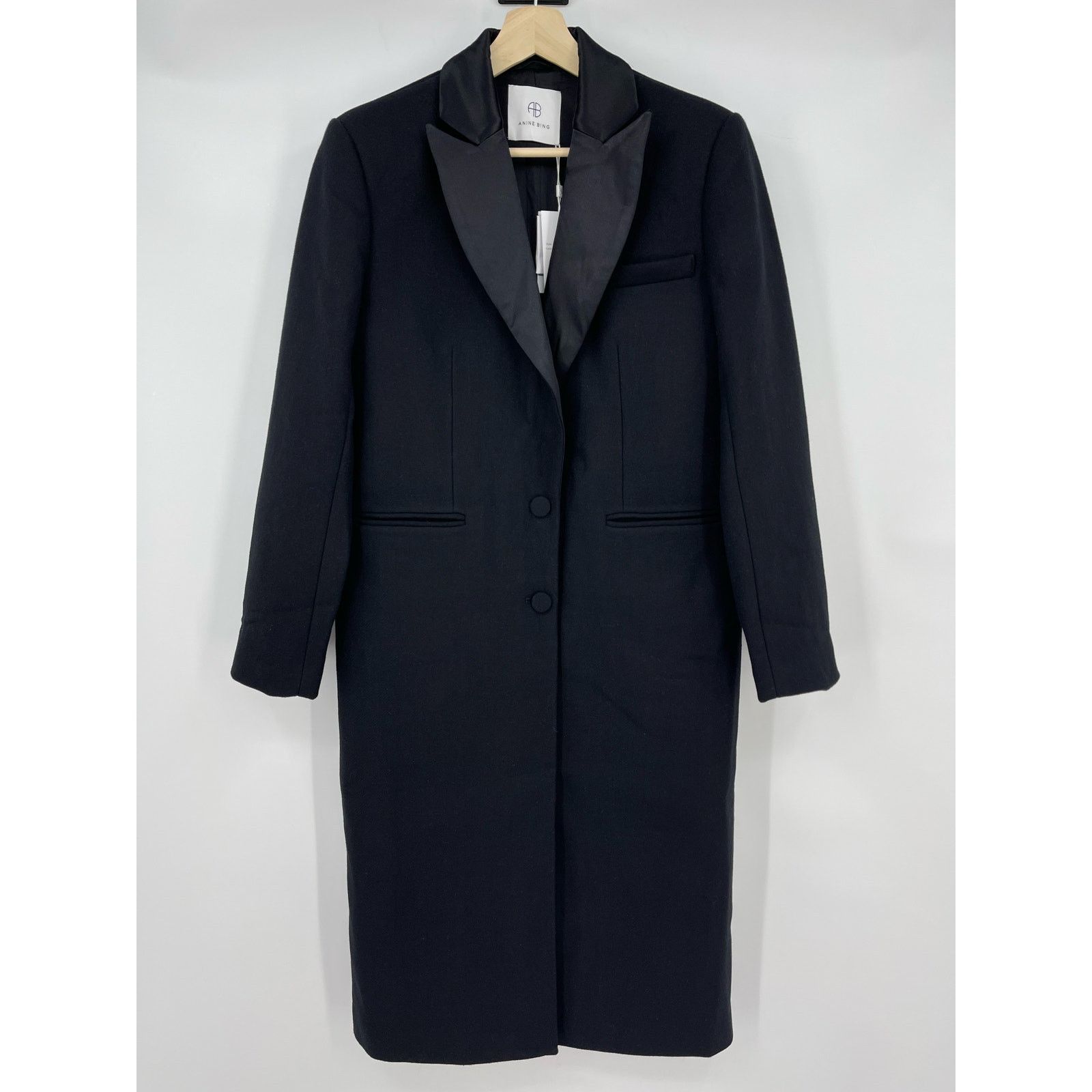 Anine Bing Anine Bing | NWT Selena Coat Black Wool Overcoat M Size M / US 6-8 / IT 42-44 - 4 Thumbnail