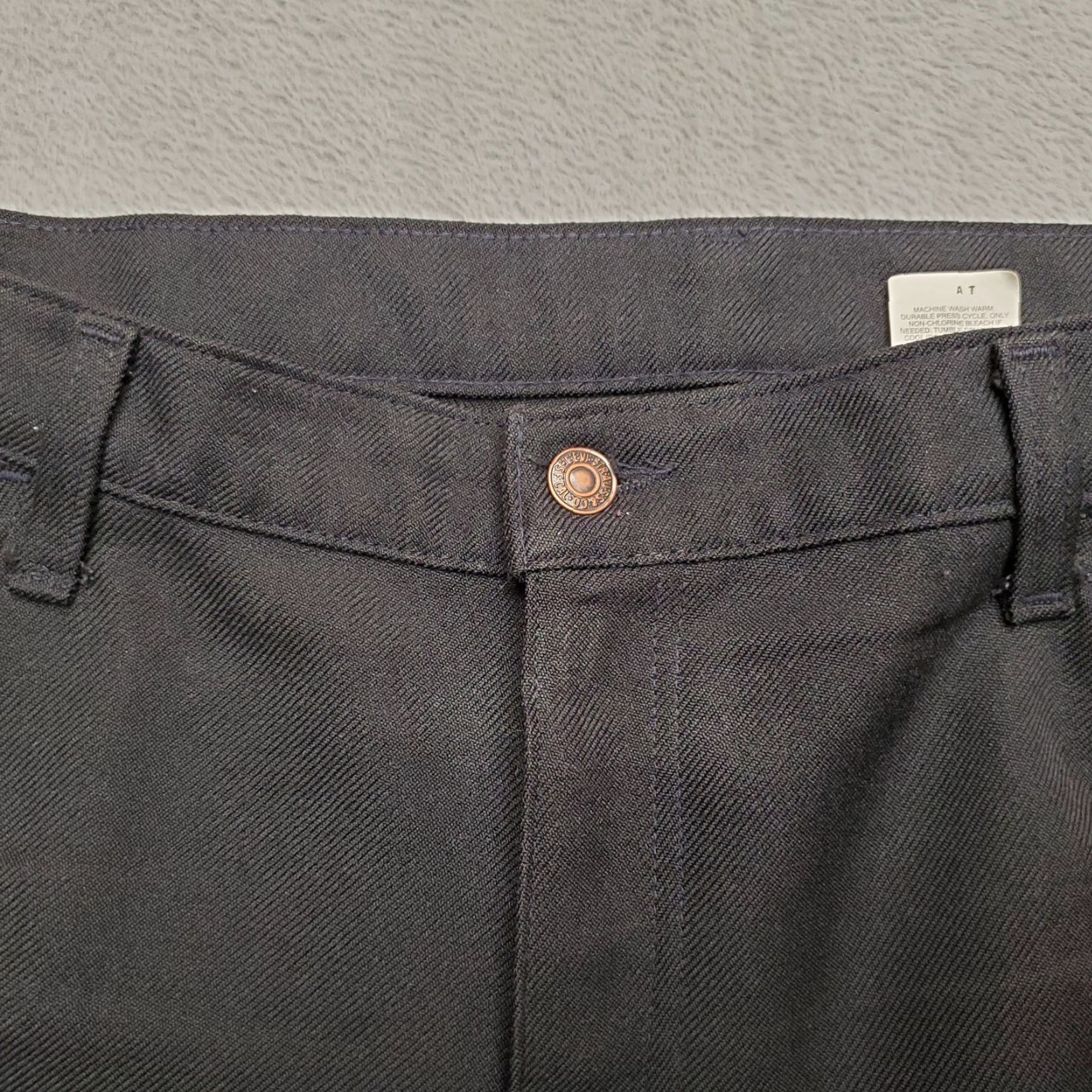 Levi's VINTAGE Levi's Pants Mens 42x32 Black 100% Dacron Polyester Western Made In USA Dress Pants Regular Twill Bootcut Flat Front Casual Pockets 90s Mens Size US 42 / EU 58 - 4 Thumbnail
