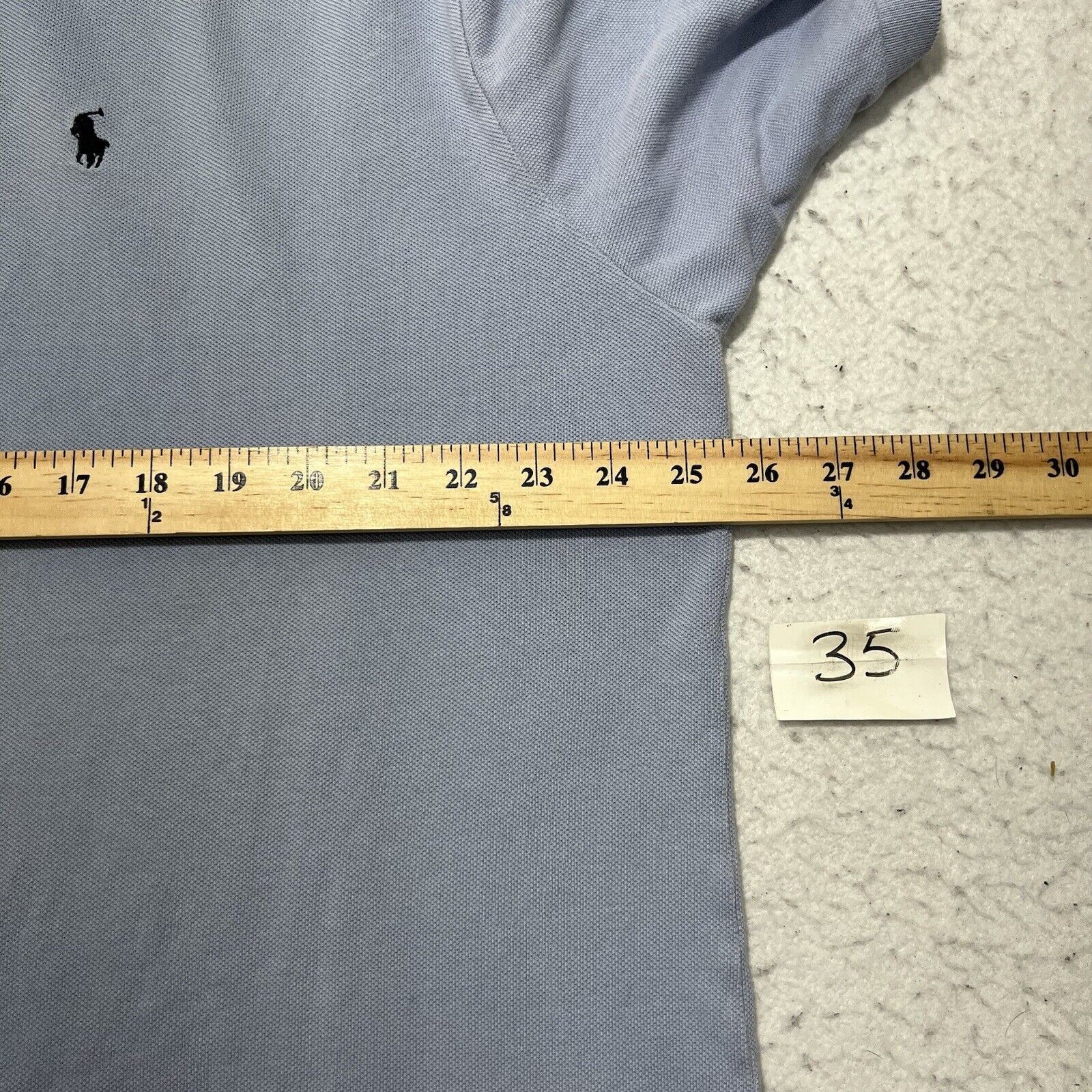 Polo Ralph Lauren Polo Ralph Lauren Light Blue Polo Navy Pony Logo Shirt Size US XL / EU 56 / 4 - 7 Thumbnail