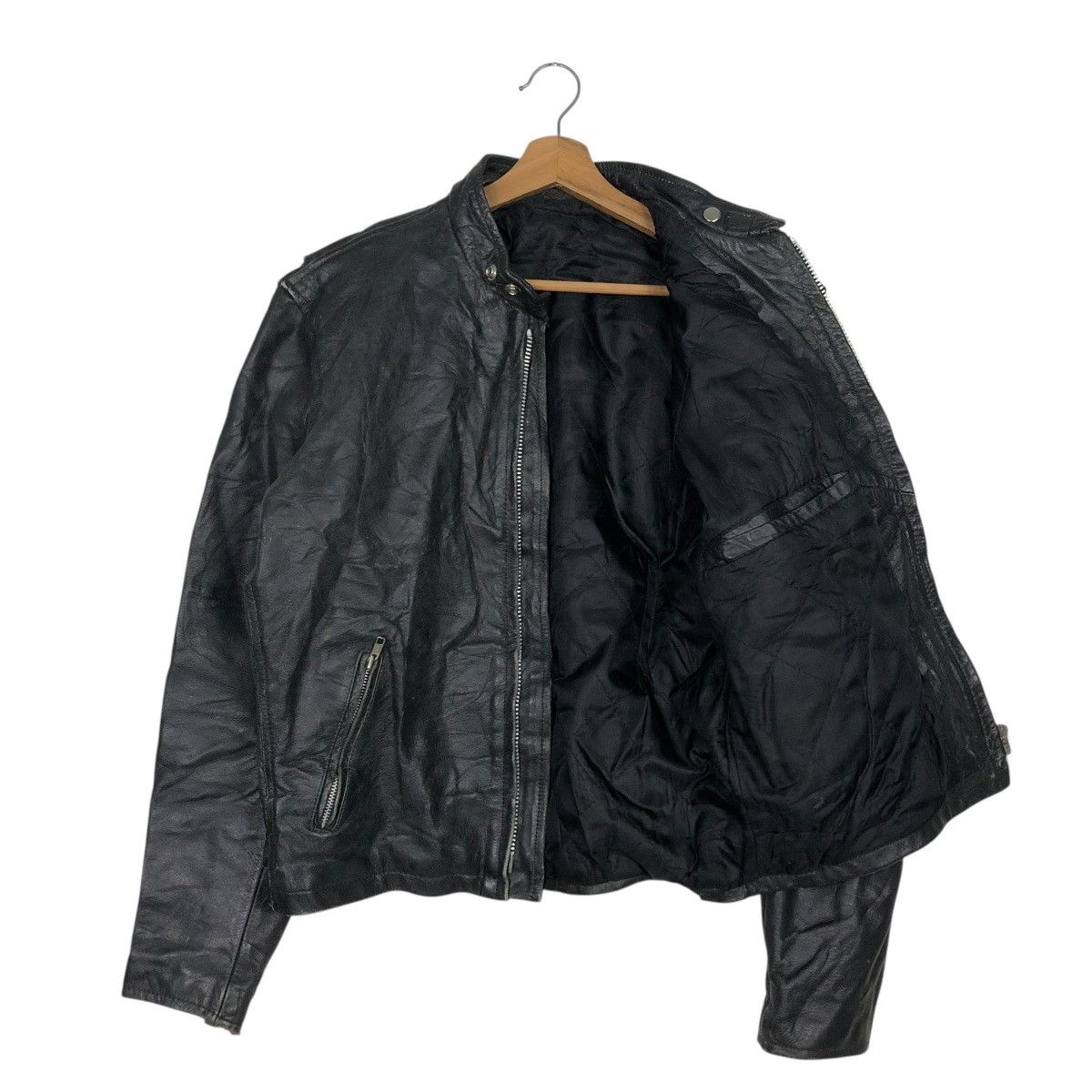 Japanese Brand 🔥VINTAGE BIKER LEATHER JACKET UNBRANDED ISSEY MIYAKE Size US M / EU 48-50 / 2 - 13 Thumbnail
