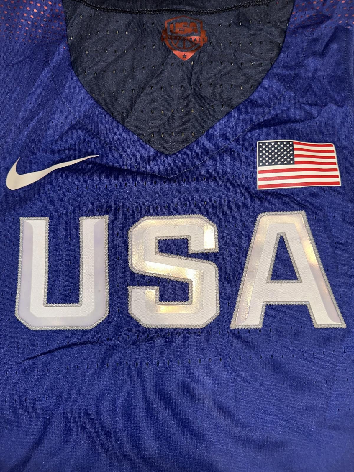 Nike Nike Men’s Elite 2016 Rio De Janeiro Olympic Team USA Game issue Jersey Size US XL / EU 56 / 4 - 2 Thumbnail