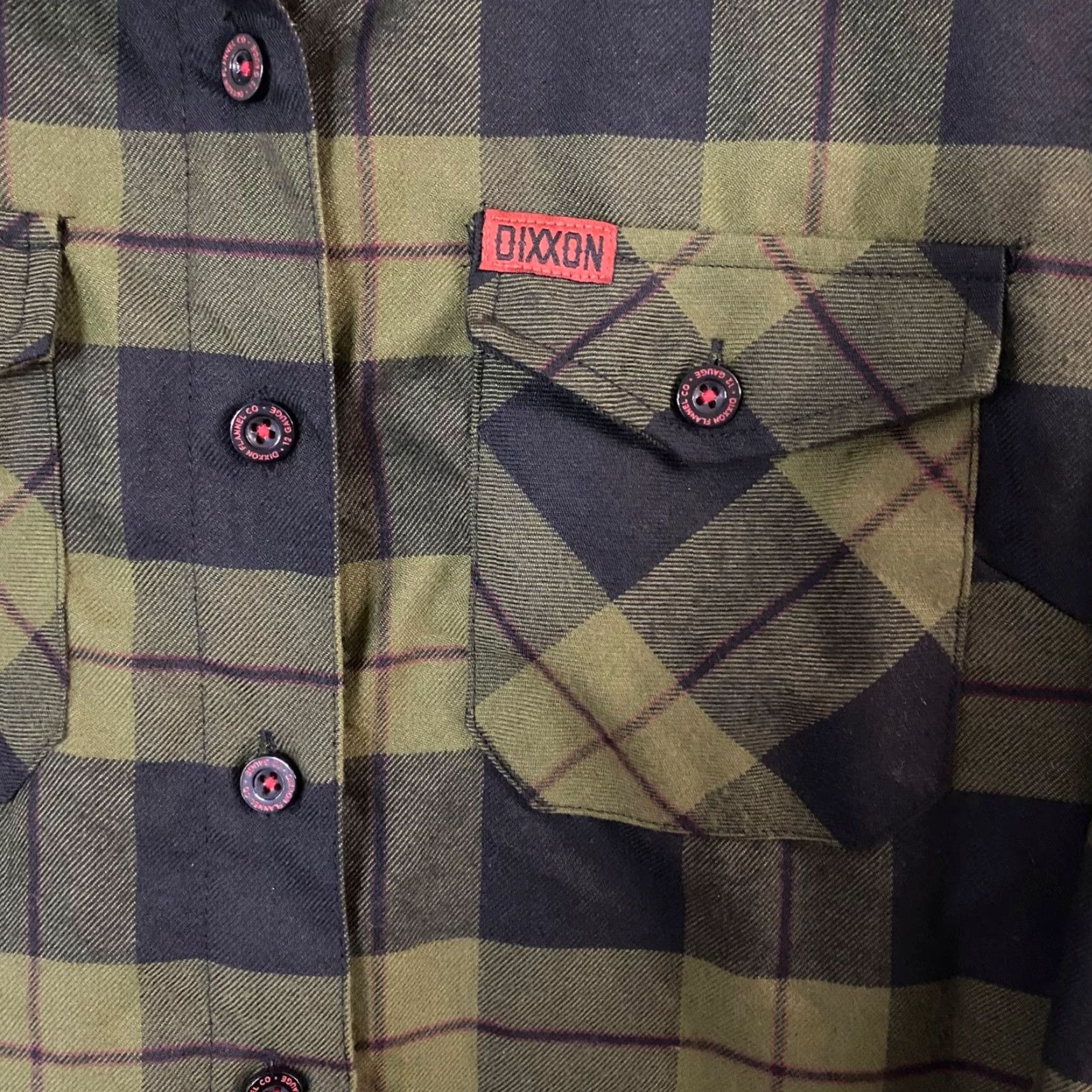 Vintage Dixxon Flannel Co. 12 Gauge Flannel Shirt Green Plaid Button-Up Women's M Casual Workwear Outdoor Western Pockets Shirt Size M / US 6-8 / IT 42-44 - 7 Thumbnail
