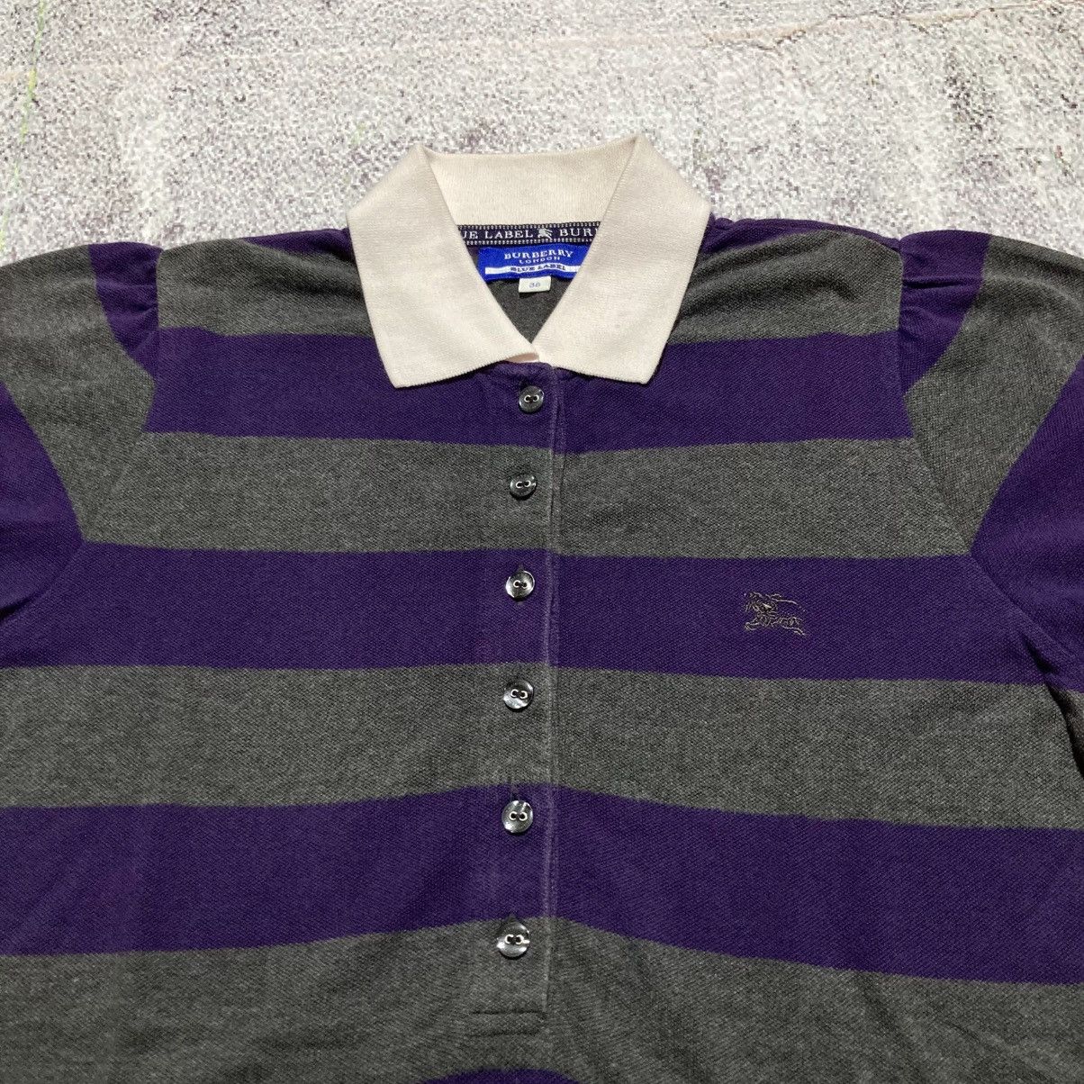 Burberry Vintage Burberry Blue Label Women Polo Tee Stripe Luxuruy Size XS / US 0-2 / IT 36-38 - 4 Thumbnail