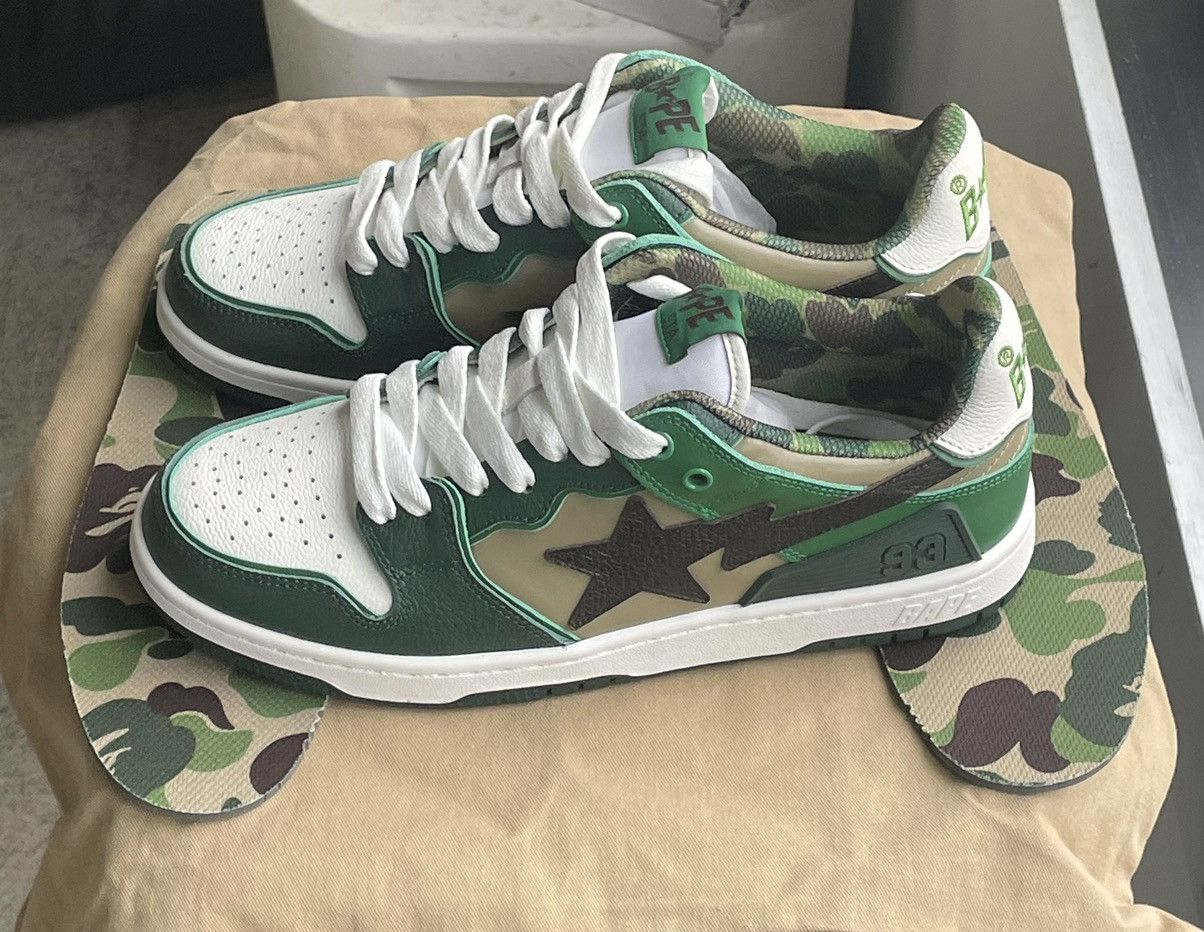 Bape A Bathing Ape Bape SK8 Sta ABC Camo Green (2022) Size US 8 / EU 41 - 3 Thumbnail