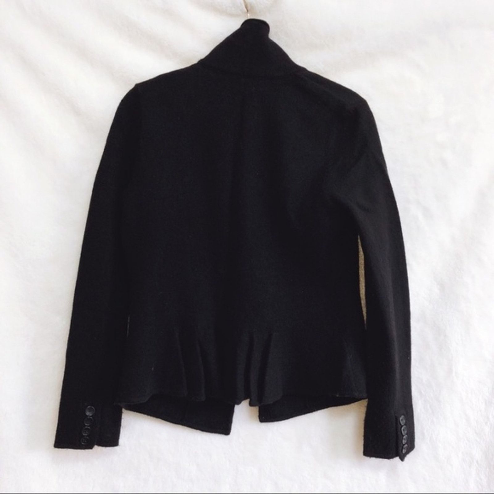 Ann Taylor Ann Taylor Black Wool Chic Blazer with Pocket Size S / US 4 / IT 40 - 2 Thumbnail