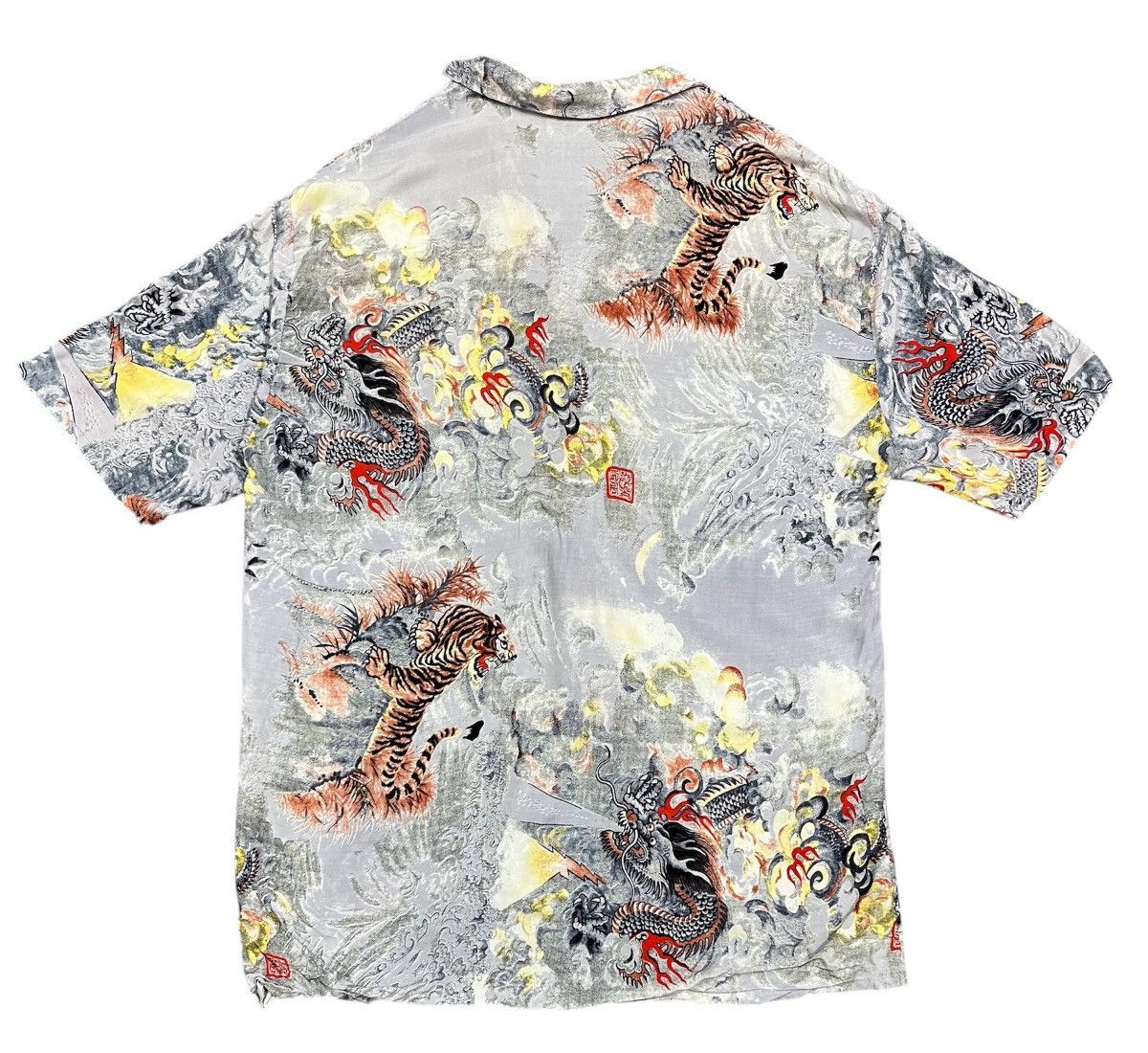 Japanese Brand Aloha hawaiian shirt fighting dragon &tiger shirt Size US M / EU 48-50 / 2 - 6 Thumbnail
