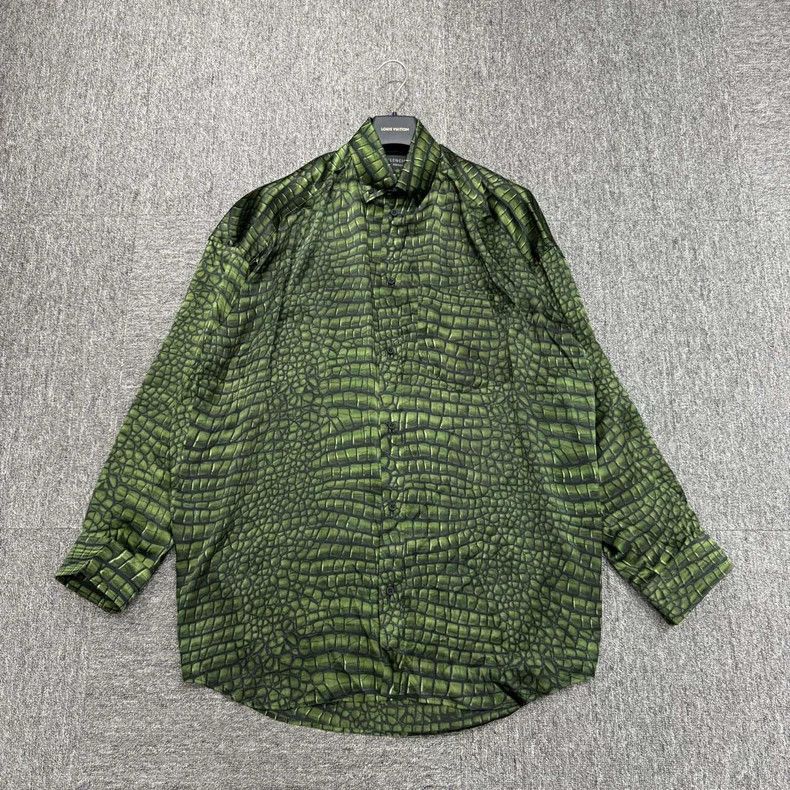 Balenciaga Balenciaga Silk shirt with alligator pattern Size US XS / EU 42 / 0 - 1 Thumbnail