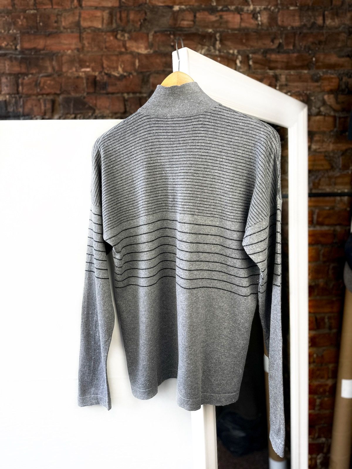 Lacoste Vintage Men’s Lacoste Cashmere Sweater 1/4 Zip Dark Gray Size US M / EU 48-50 / 2 - 5 Thumbnail