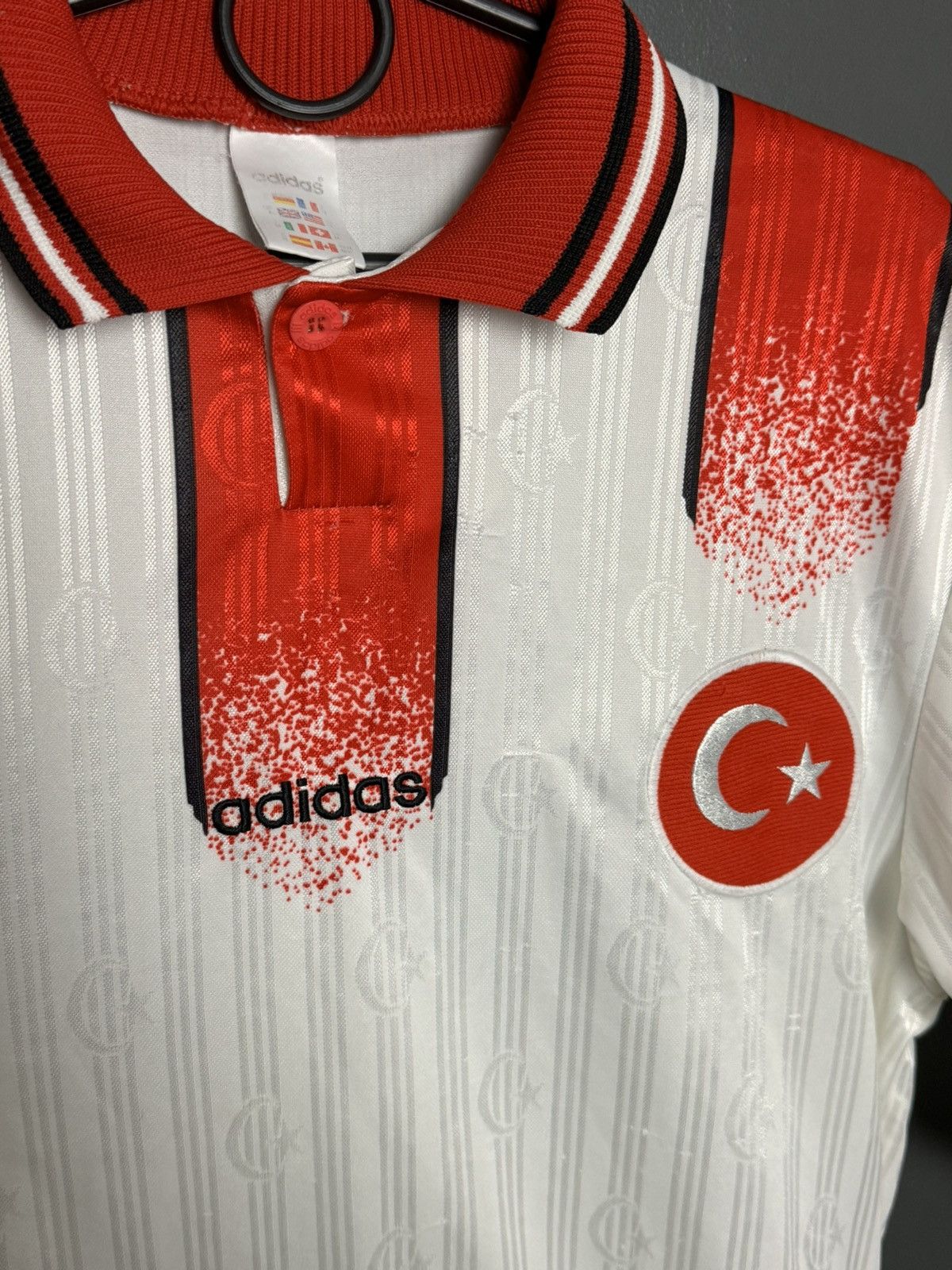 Adidas Turkey National Team 96/98 Away Football Soccer Jersey Shirt Size US M / EU 48-50 / 2 - 3 Thumbnail