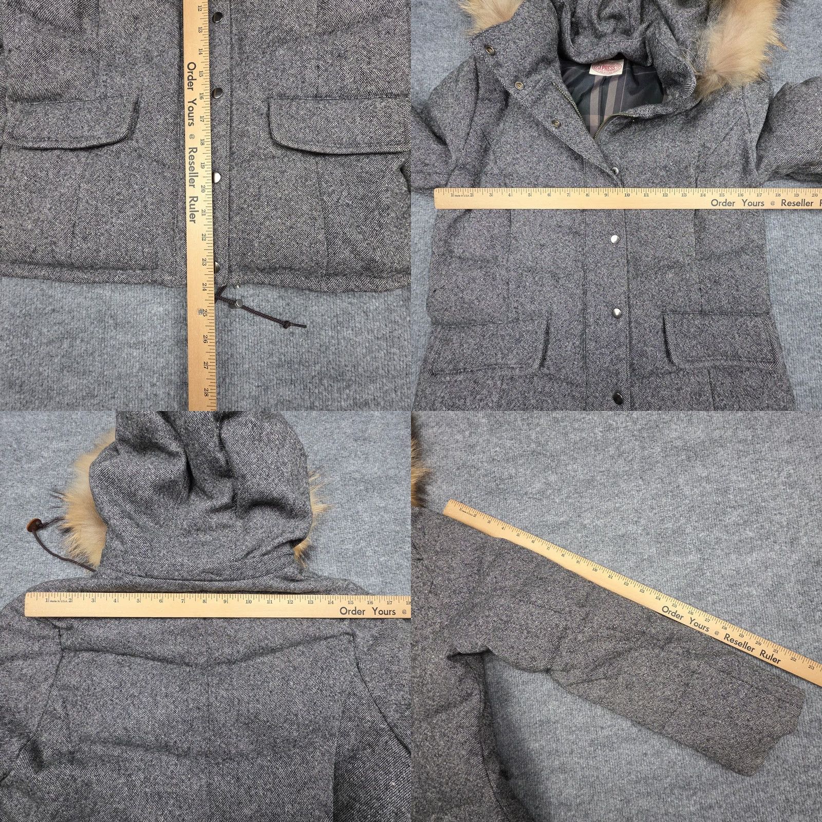 Vintage VINTAGE J. Press Puffer Hooded Jacket Women S Gray Down Filled Lined EUC Size S / US 4 / IT 40 - 8 Thumbnail
