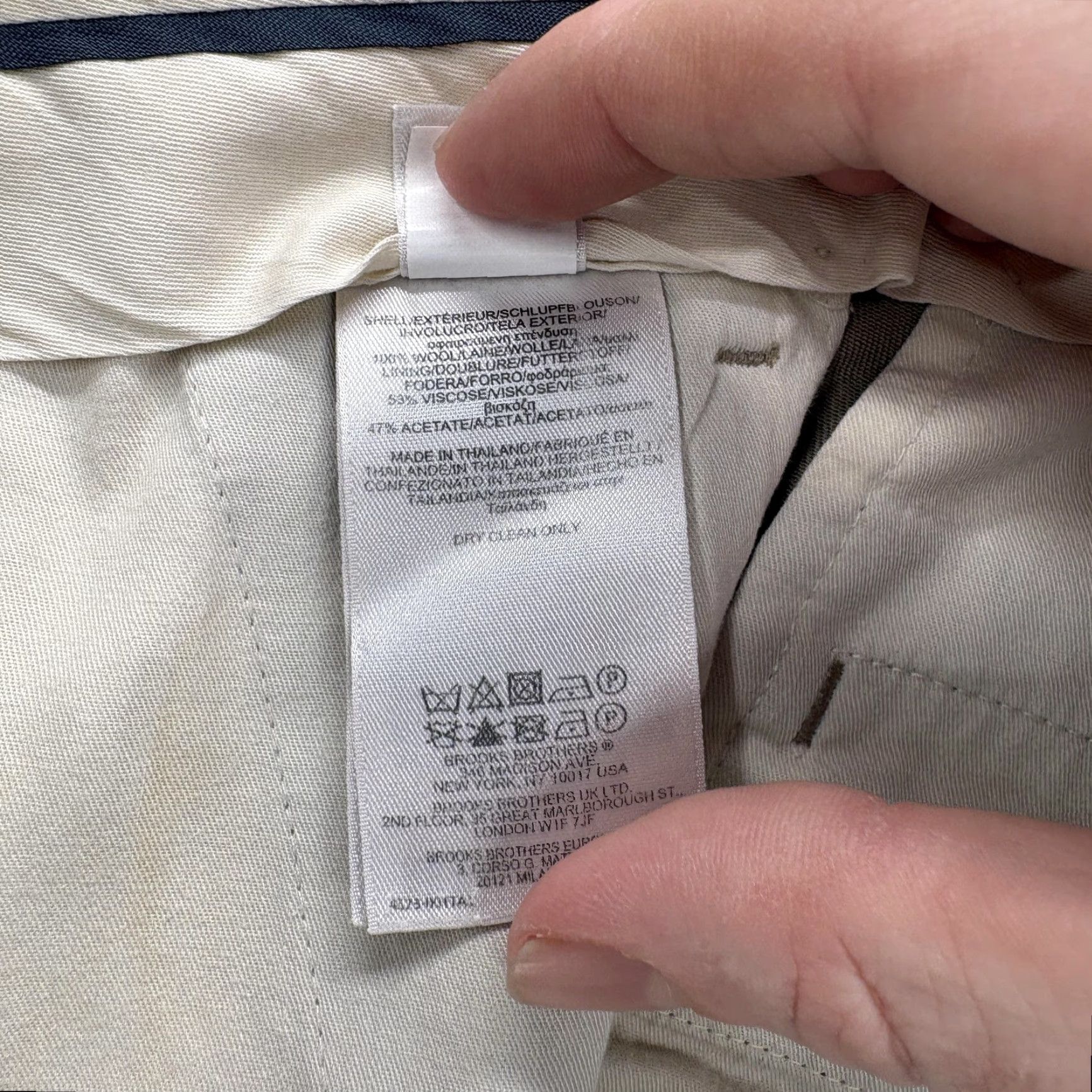 Brooks Brothers Brooks Brothers Madison Dress Pants Mens 38x28 Beige Wool Pleated Cuffed Short Size US 38 / EU 54 - 6 Thumbnail