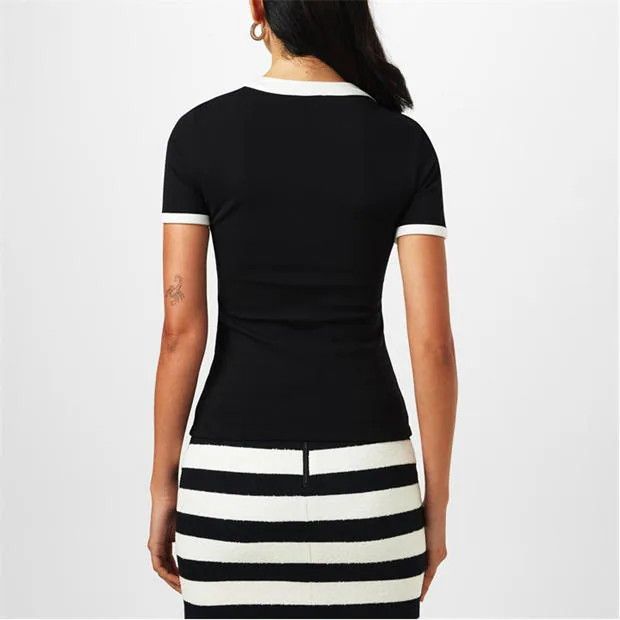 Balmain o1g2r1mq0924 T-Shirts in Black & White Size S / US 4 / IT 40 - 5 Thumbnail
