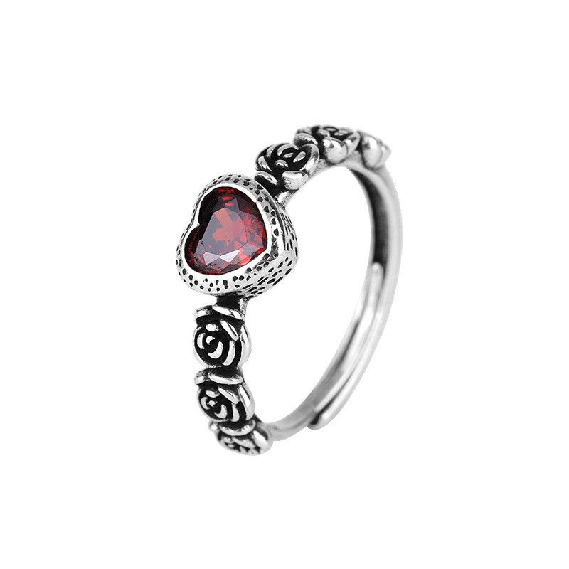 Jewelry Creative Handmade Red Heart Enamel Ring Size ONE SIZE - 2 Thumbnail