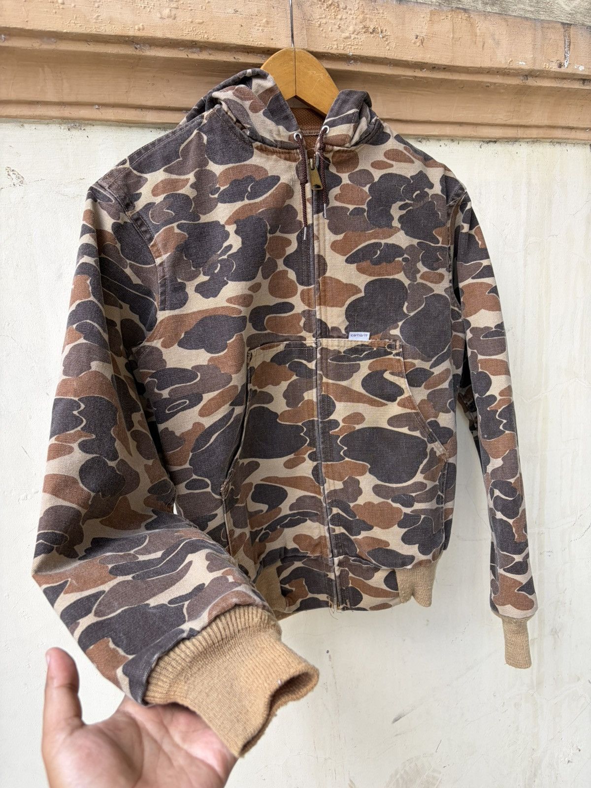 Carhartt VINTAGE 80’s CARHARTT ACTIVE JR123 CAMO JACKET BAPE LOOKS Size US S / EU 44-46 / 1 - 2 Thumbnail
