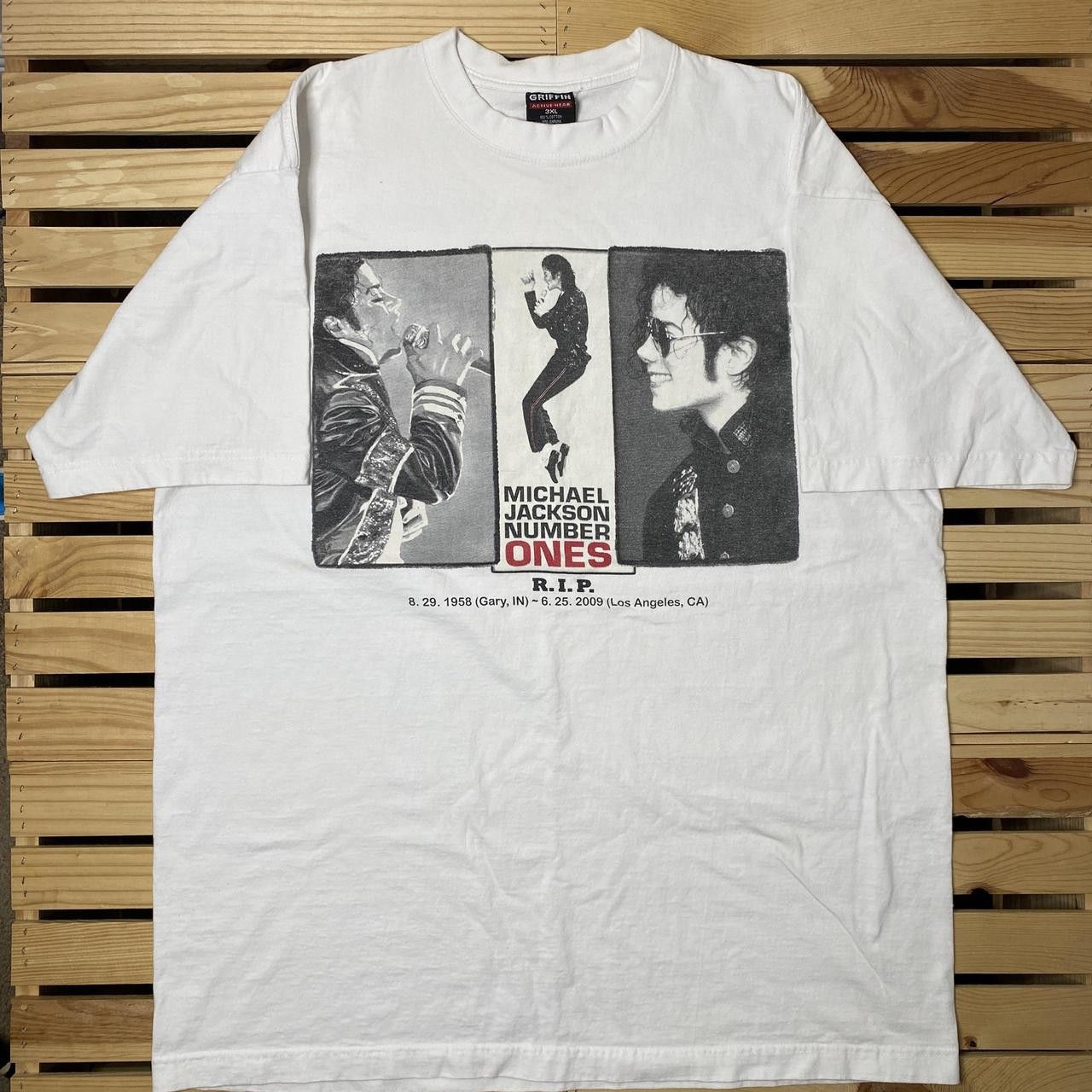 Griffin Michael Jackson White Y2K Memorial Rap Tee Size 3XL Size US XXL / EU 58 / 5 - 1 Thumbnail