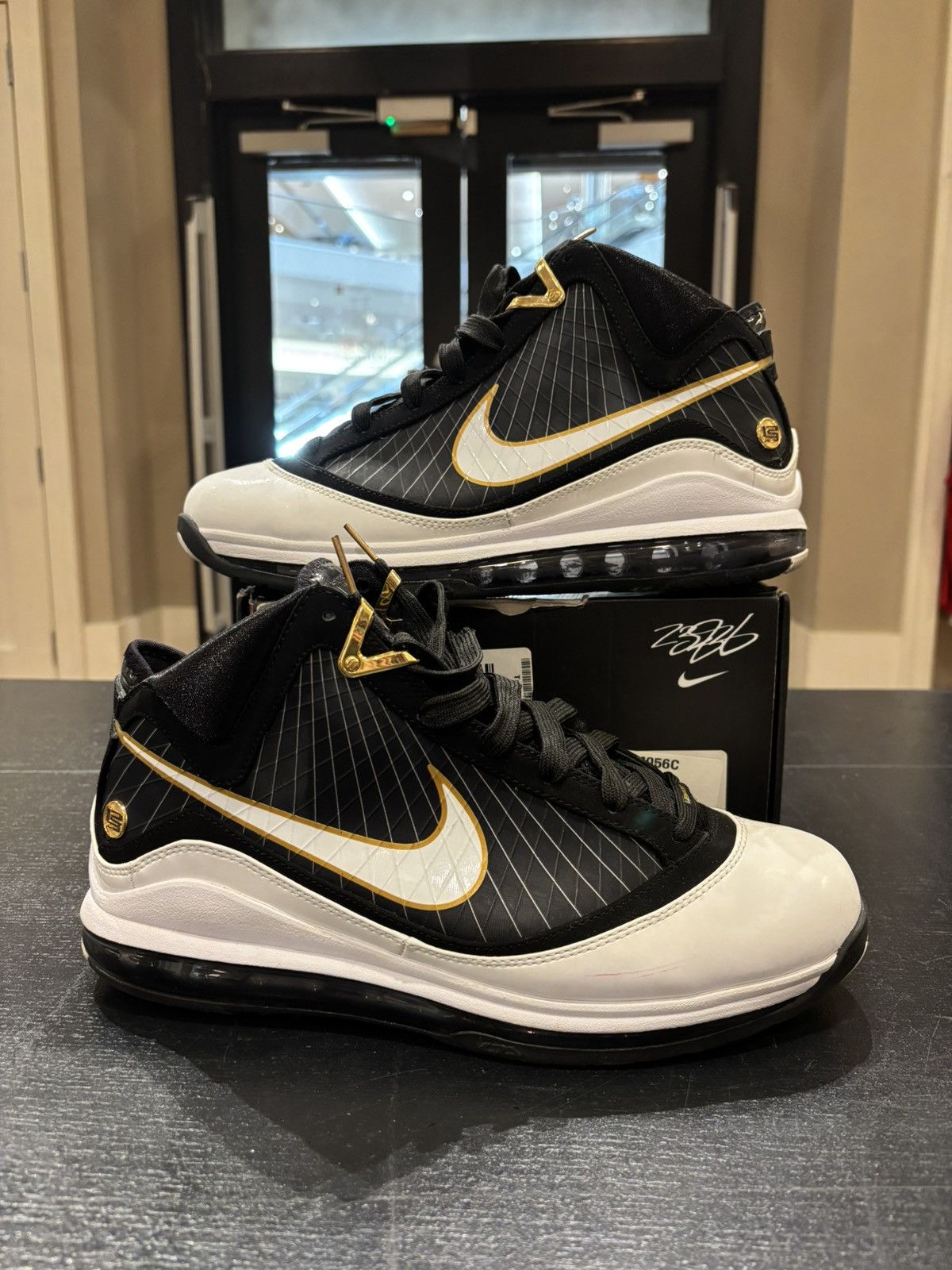 Nike Lebron 7 ‘Black White Metallic Gold’ Size US 10.5 / EU 43-44 - 1 Thumbnail