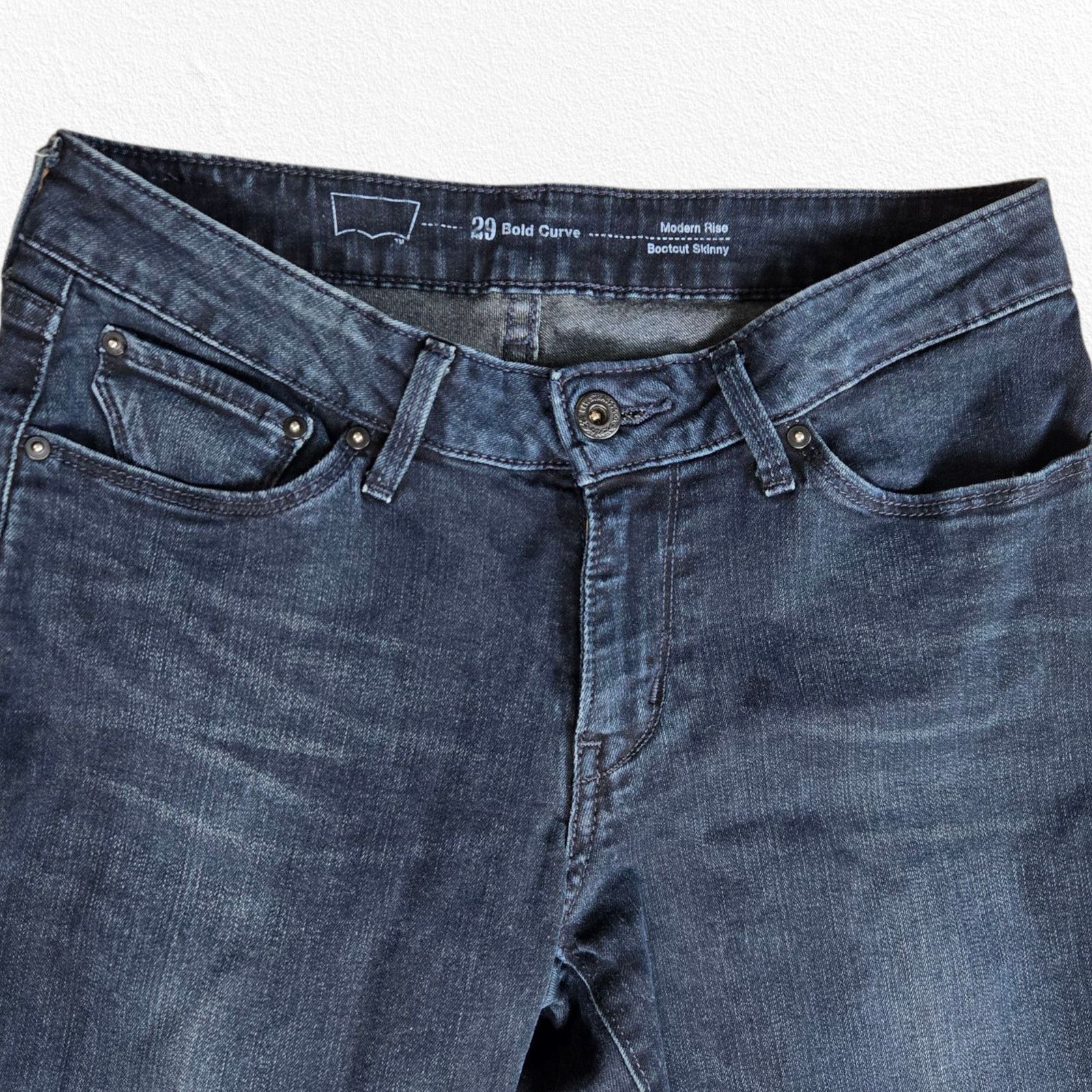 Levi's Levi's Dark Blue Bold Curve Bootcut Jeans Size 29 Size 29" - 4 Thumbnail