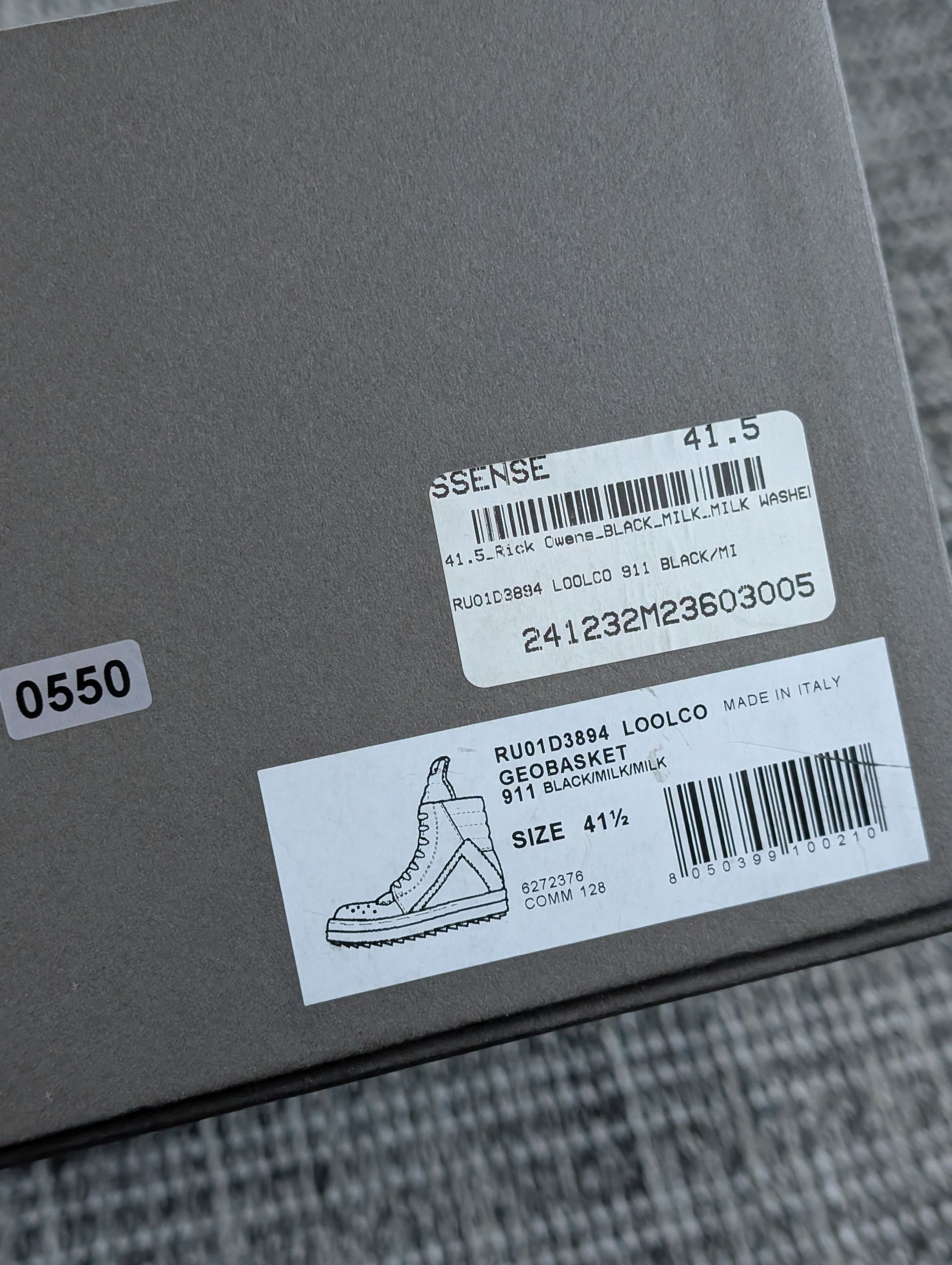 Rick Owens Rick Owens Mainline Geobasket Black / White Milk Size US 8.5 / EU 41-42 - 17 Thumbnail