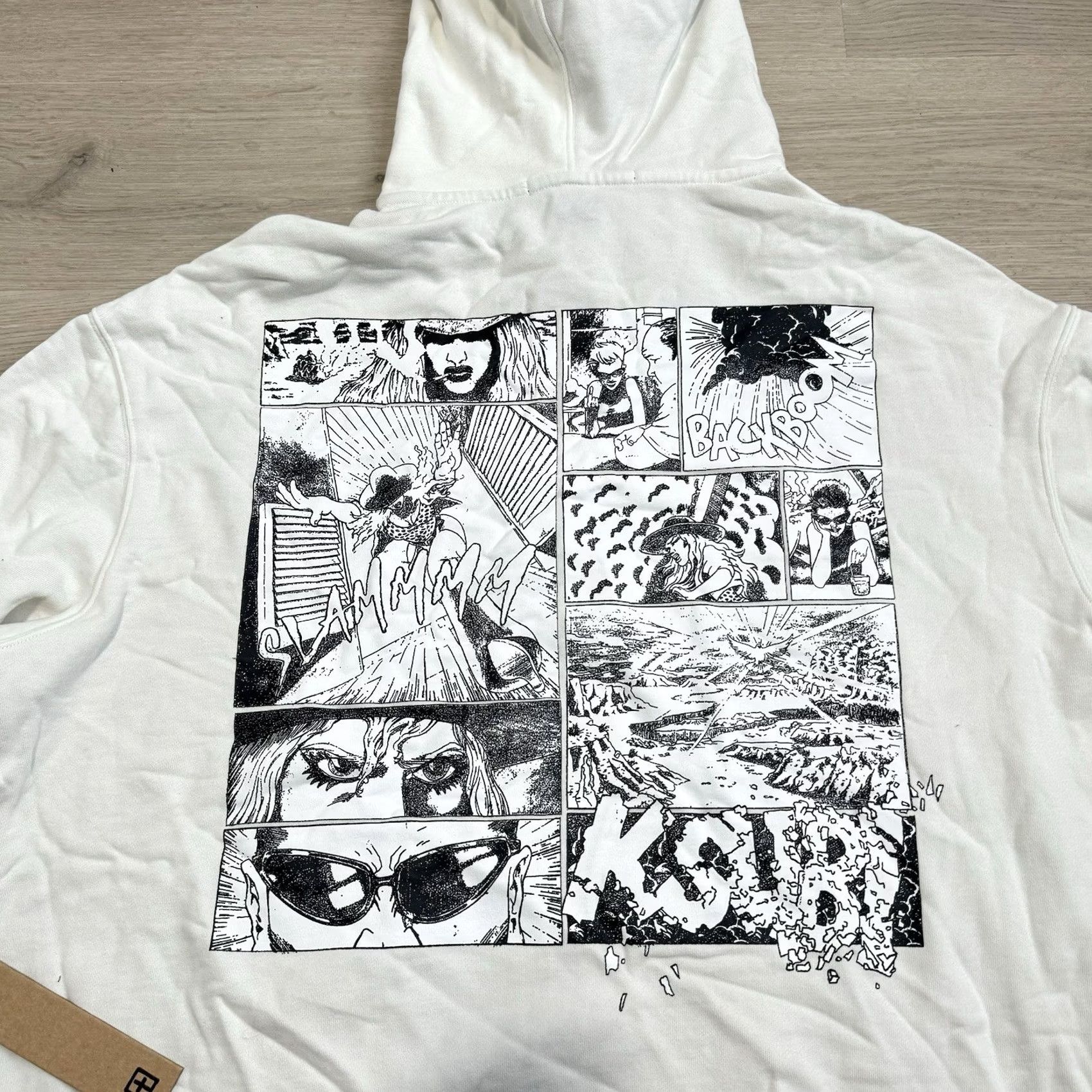 Ksubi KSUBI Hoodie Anime Cartoon Style Japanese Denim White 2XL Men Size US XXL / EU 58 / 5 - 4 Thumbnail