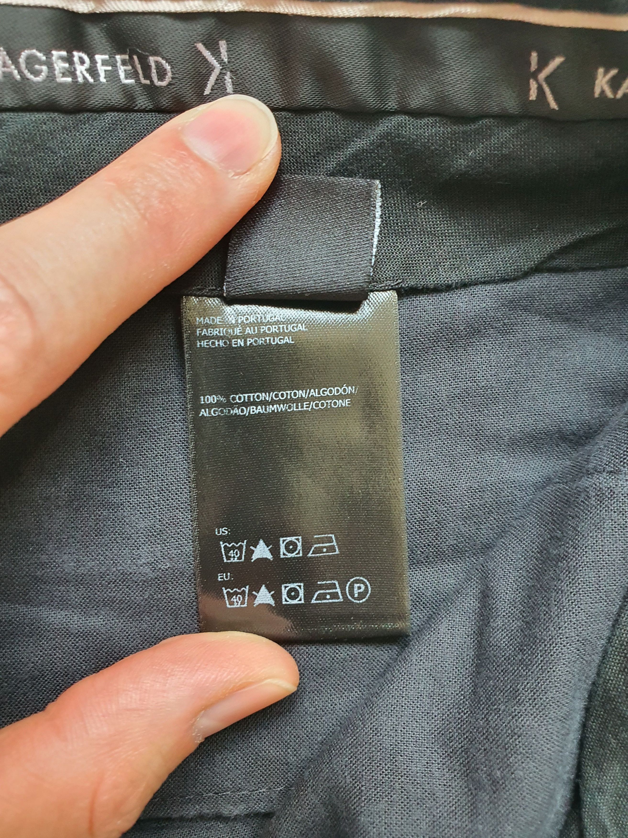 Karl Lagerfeld Smart Dress Trousers Pants - Navy, Cotton - Sz EU 48, W32 Size 38R - 7 Thumbnail