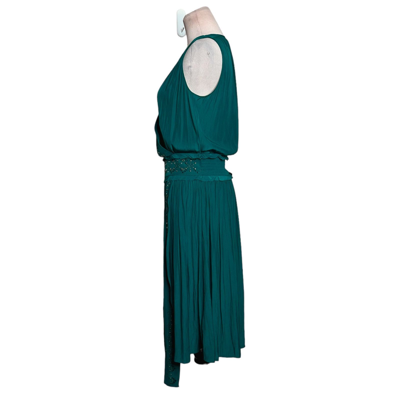 Ramy Brook Ramy Brook emerald embellished draped cocktail dress size XS Size XS / US 0-2 / IT 36-38 - 16 Thumbnail