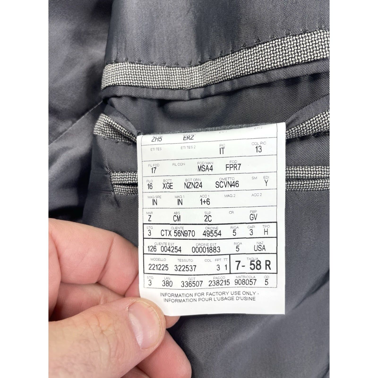 Ermenegildo Zegna Ermenegildo Zegna Blazer Single-Breasted Wool 48R Plaid Gray Men Size 48R - 5 Thumbnail