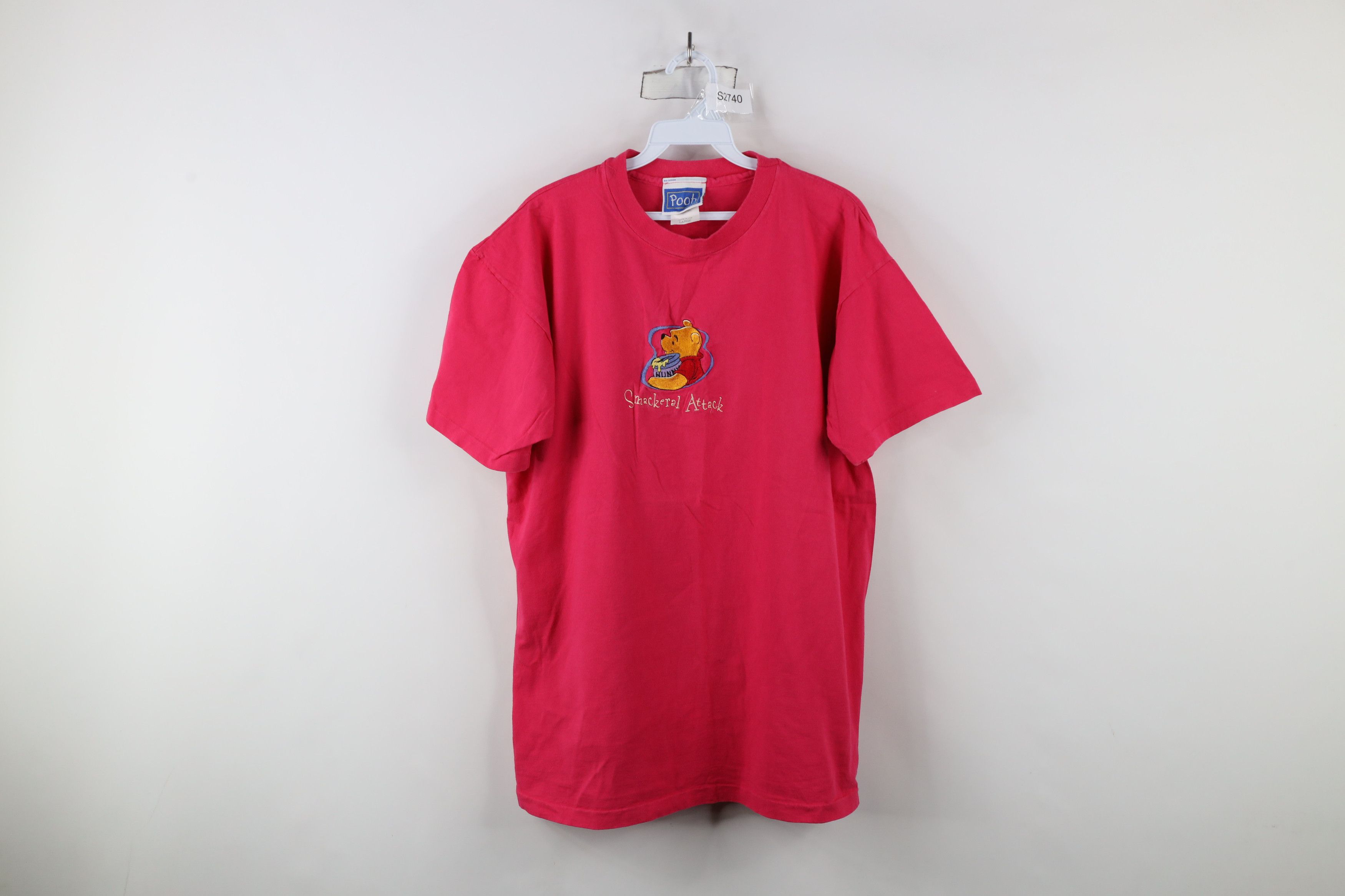 Disney Womens Winnie The Pooh Vintage Pink deals Shirt Y2K 90s