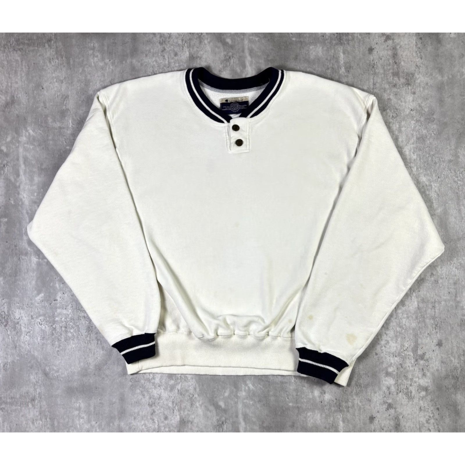Champion VINTAGE Champion Reverse Weave Sweatshirt White Pullover XL Men 90s USA Size US XL / EU 56 / 4 - 2 Thumbnail