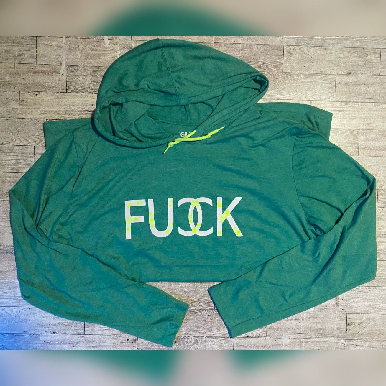 Other Neon, Custom, Glow In The Dark, F Word, Hooded Unisex Tee Size XL / US 12-14 / IT 48-50 - 5 Thumbnail