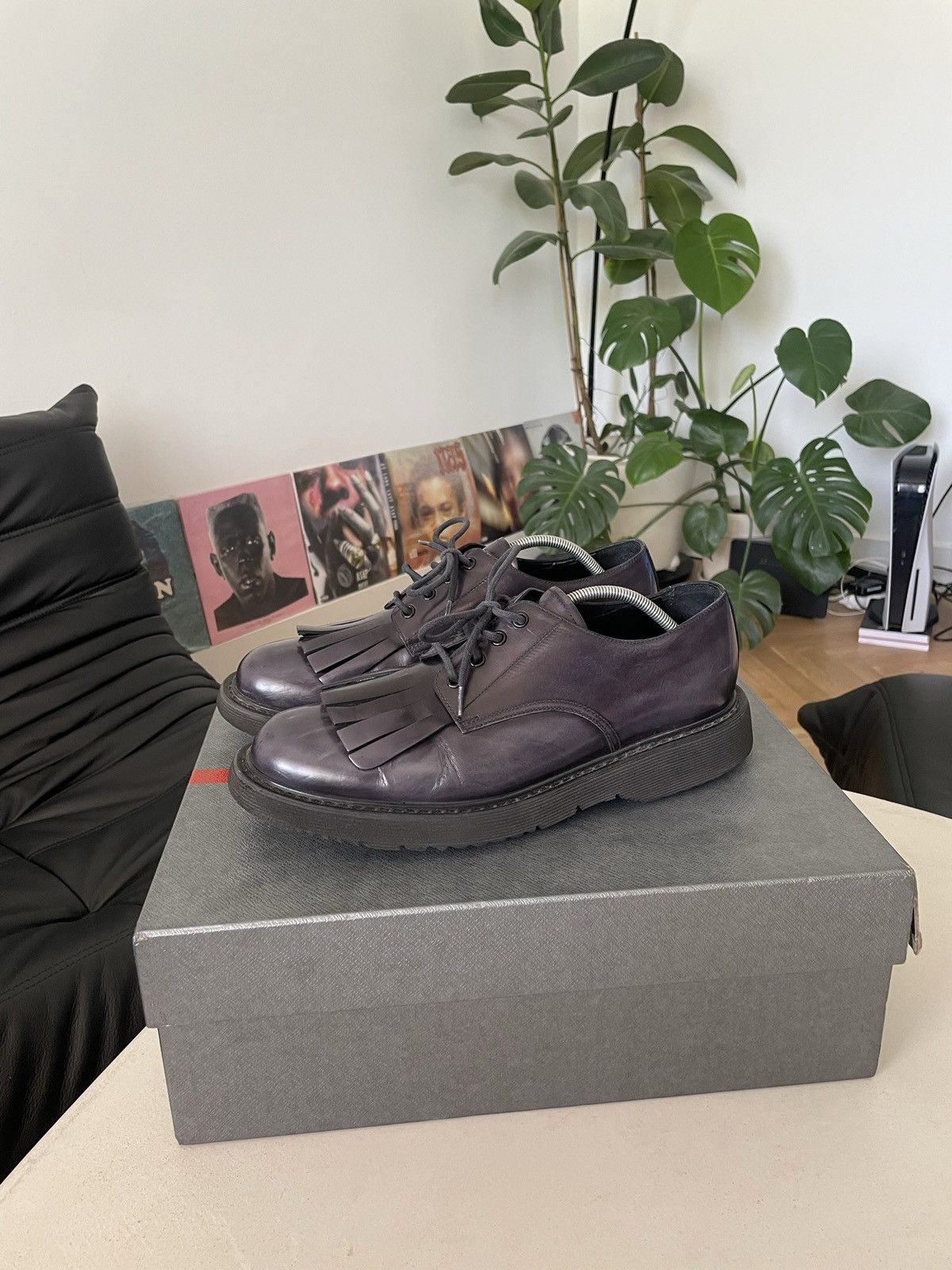 Prada Prada Washed Purple Derby Boots Designer Luxury Rare Hype Size US 8 / EU 41 - 4 Thumbnail