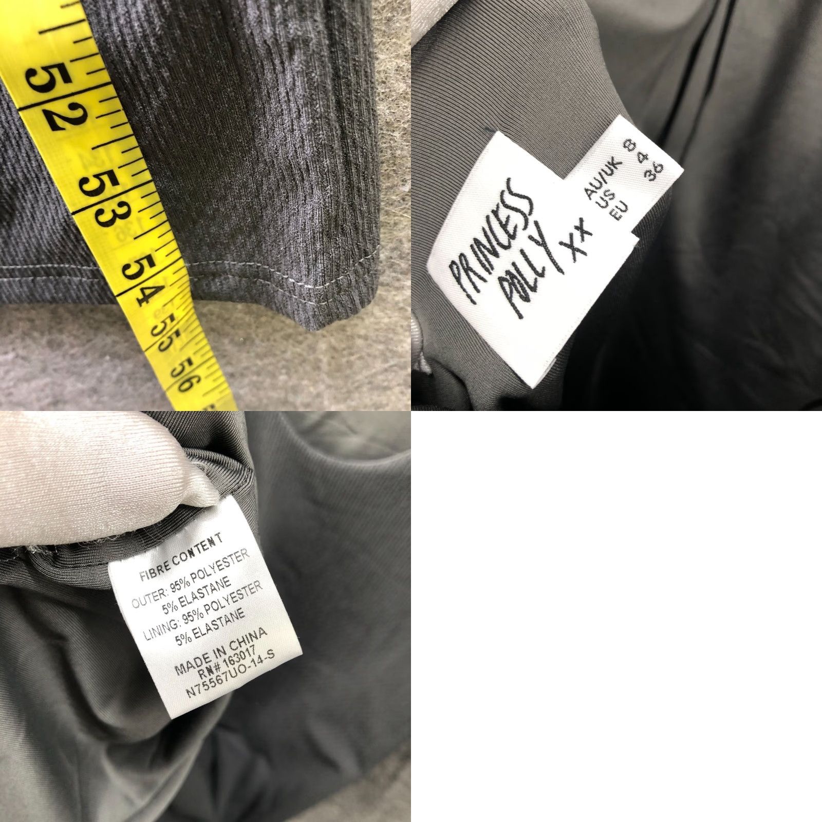 PRINCESS POLLY Princess Polly Midi Bodycon Dress Size 4 Long Sleeve Gray Scoop Back Dress Womens 4 Cardigan? Size S / US 4 / IT 40 - 8 Thumbnail
