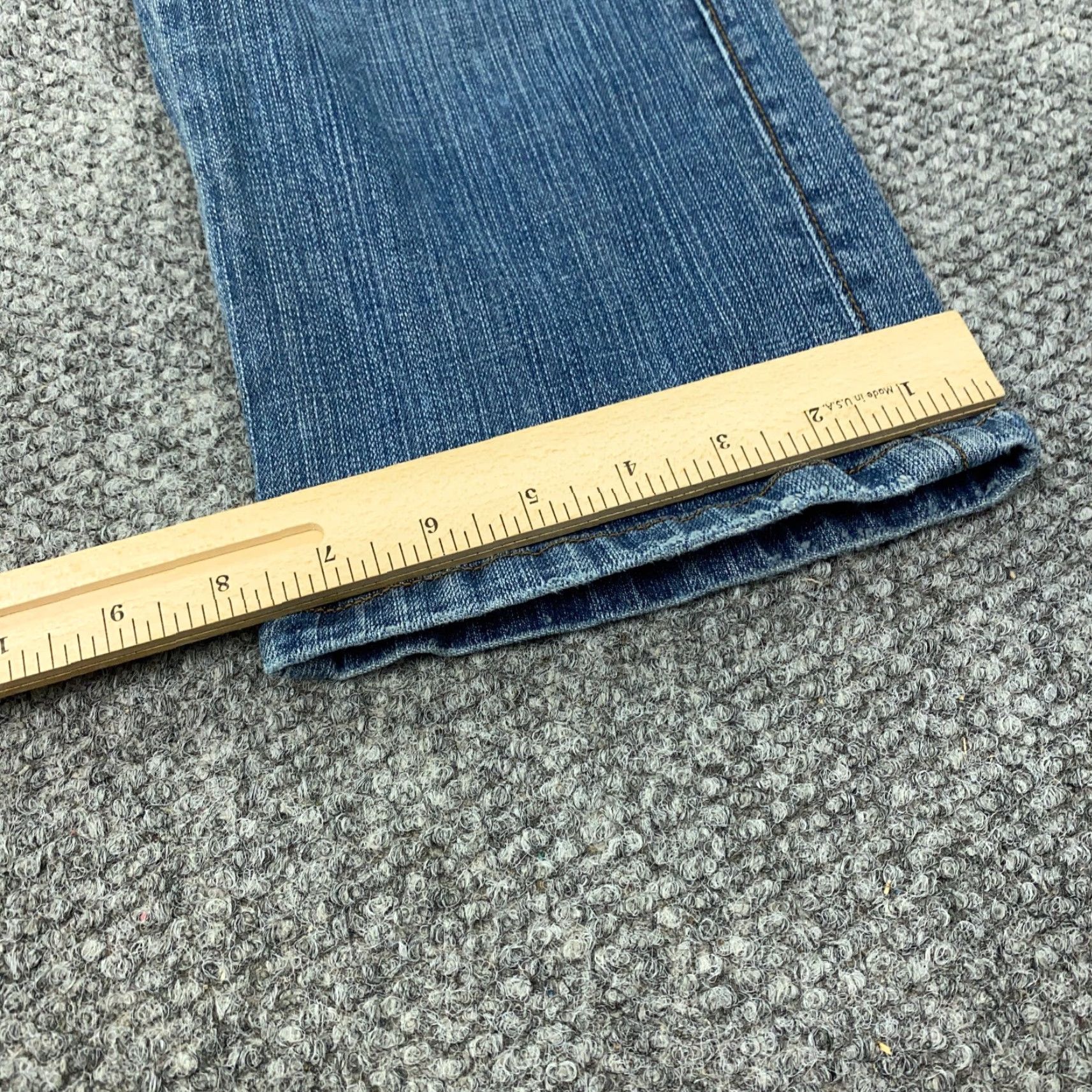 Lee Lee Cropped Jeans Womens Size 8 Blue Embroidered Stretch Denim Mid Rise 22in Inseam Classic Pockets City Fashion? Size 30" / US 8 / IT 44 - 7 Thumbnail