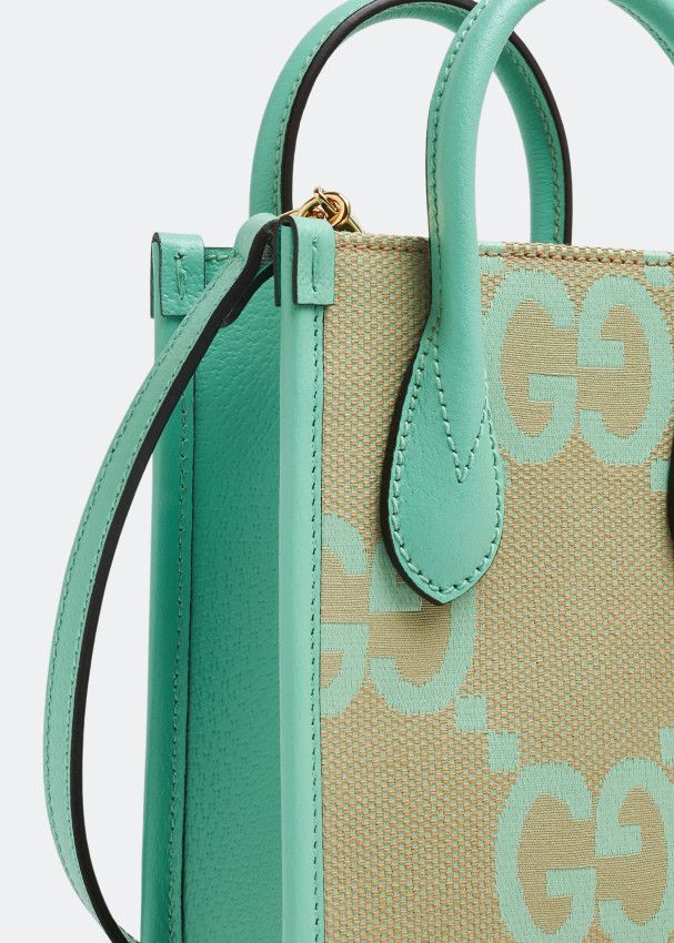 Gucci o1s1wg110125 Size: OS / Jumbo GG Mini Tote Bag Beige/Green Size ONE SIZE - 2 Thumbnail