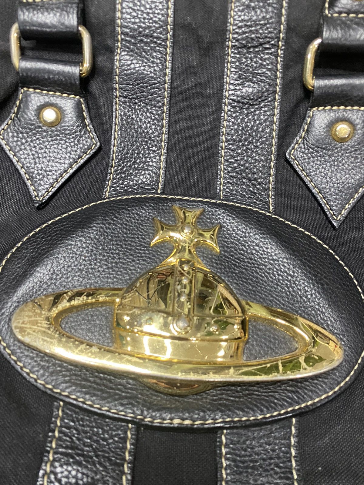 Vivienne Westwood Vivienne Westwood canvas leather tote bag Size ONE SIZE - 3 Thumbnail