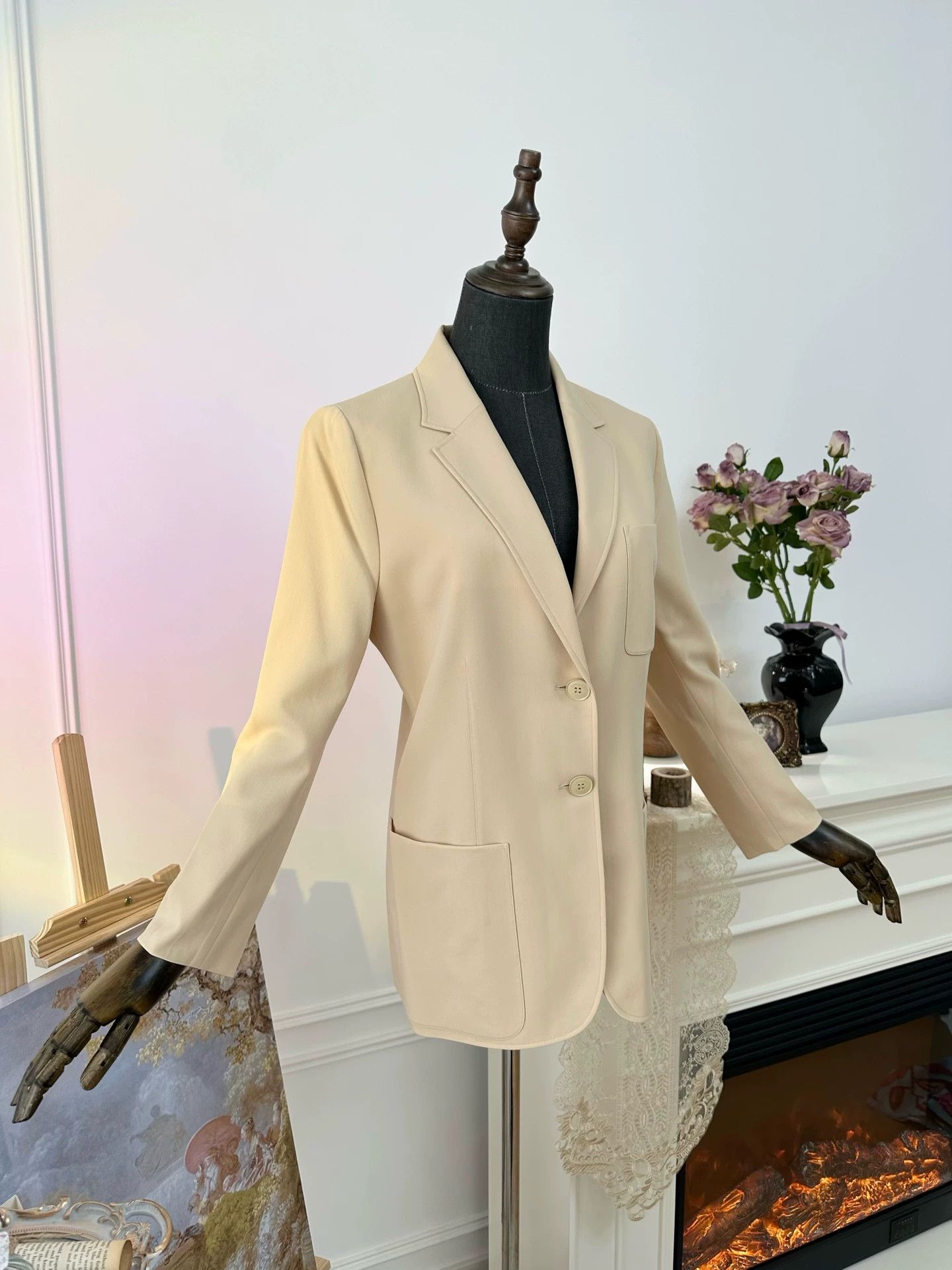 Jean Paul Gaultier HERMES JPG Gaultier business casual blazer women's beige Size S / US 4 / IT 40 - 2 Thumbnail