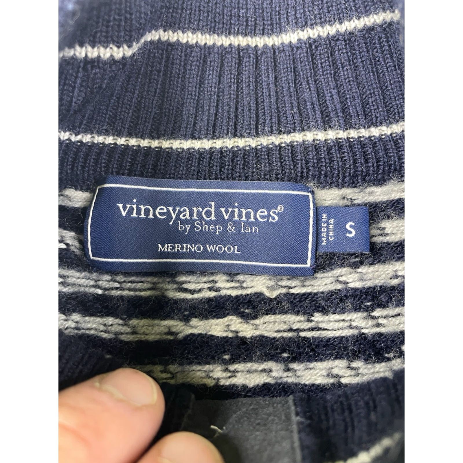 Vineyard Vines Vineyard Vines Sweater Oysterman Birdseye Merino Wool Henley Knit Mens Small Size US S / EU 44-46 / 1 - 3 Thumbnail