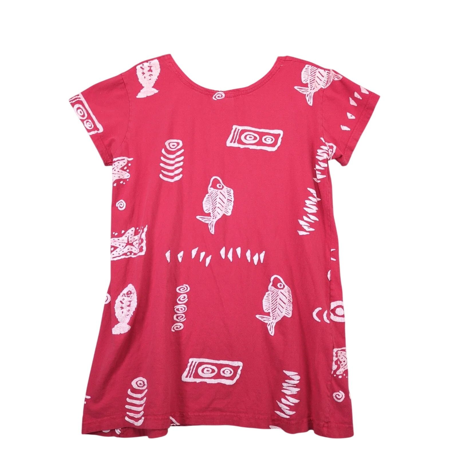 Other Magu Pink Tropical Fish Tribal A-Line T-Shirt Mini Dress M Size M / US 6-8 / IT 42-44 - 2 Thumbnail