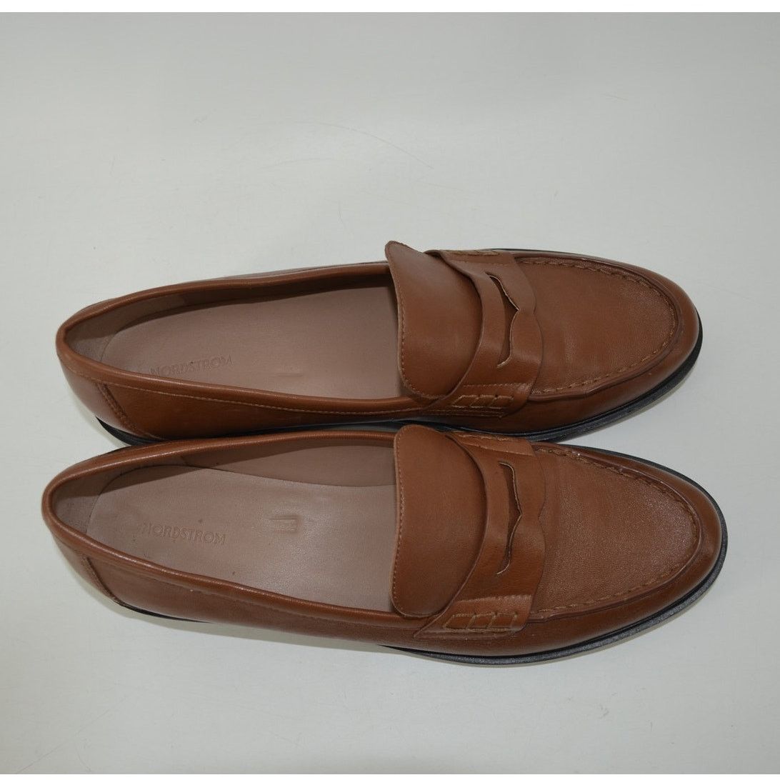 Nordstrom Nordstrom Women's Size 12 Lafayette Brown Loafer Leather Size US 12 / IT 42 - 8 Thumbnail