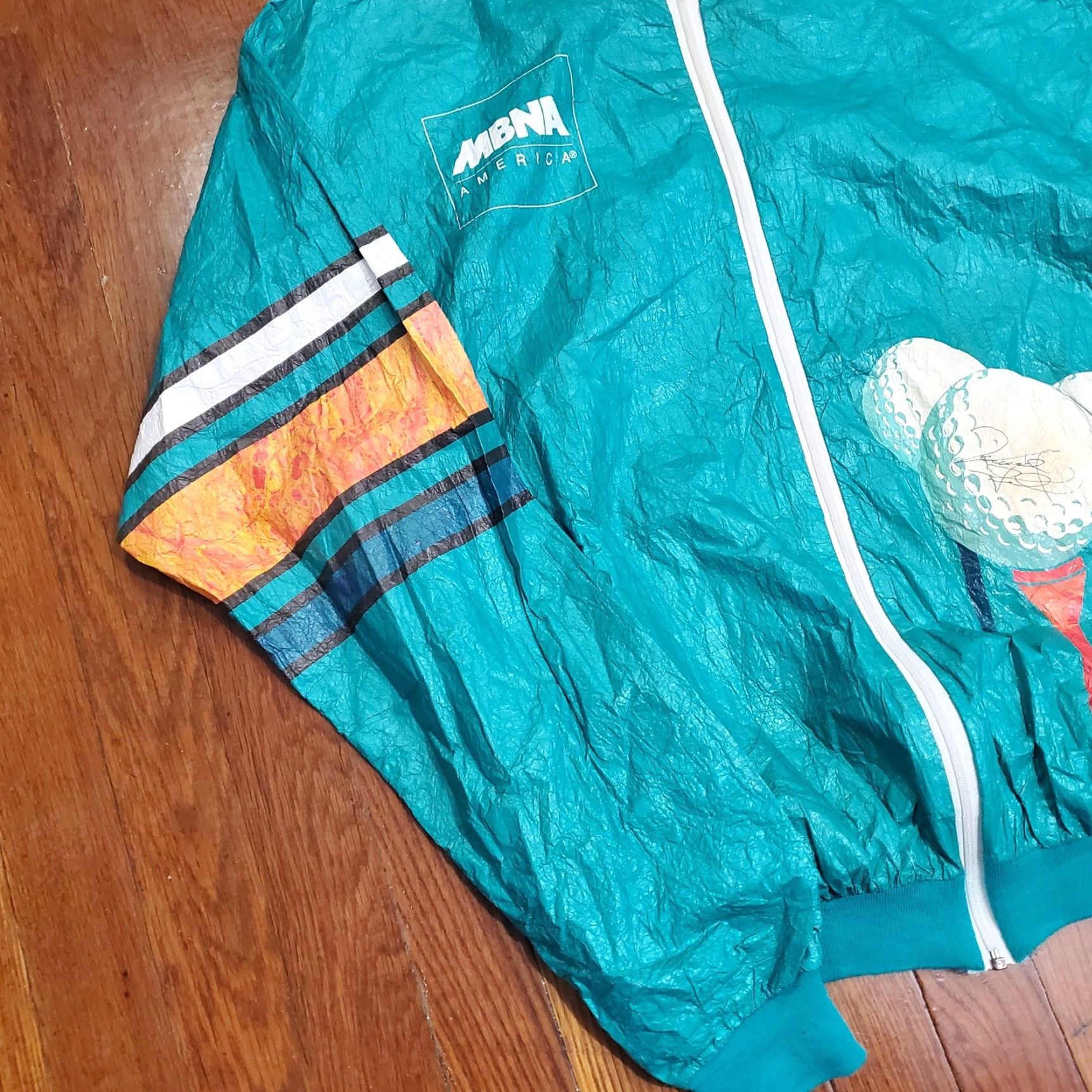 Vintage VINTAGE Tyvek Jacket Mens One Size Green MBNA Golf Promo Windbreaker USA 90s Size US M / EU 48-50 / 2 - 2 Thumbnail