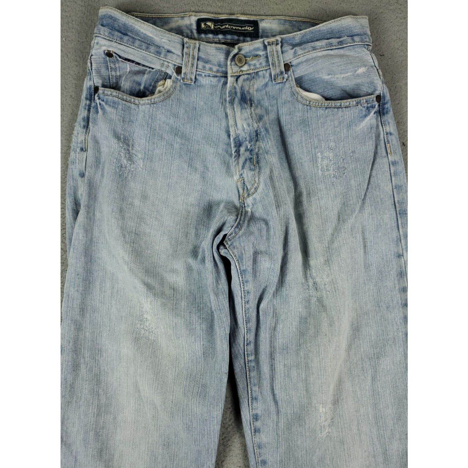 Denime Drunknmunky Jeans Mens 32x30 Blue Relaxed Fit Denim Pants Size US 32 / EU 48 - 2 Thumbnail