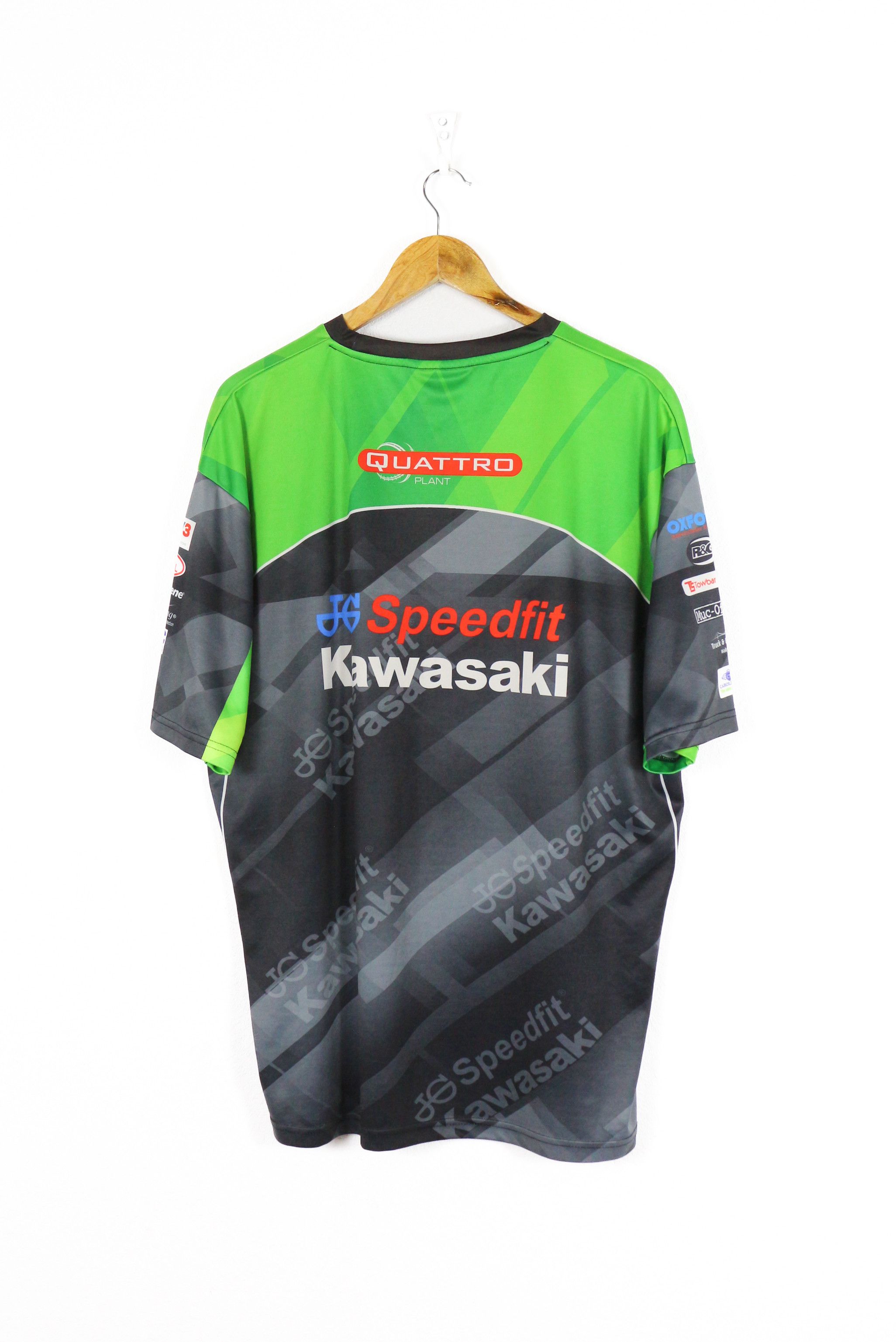 Japanese Brand Vintage Kawasaki Speedfit Racing Y2K 2000s Graphic Tee Y2K Size US XXL / EU 58 / 5 - 5 Thumbnail