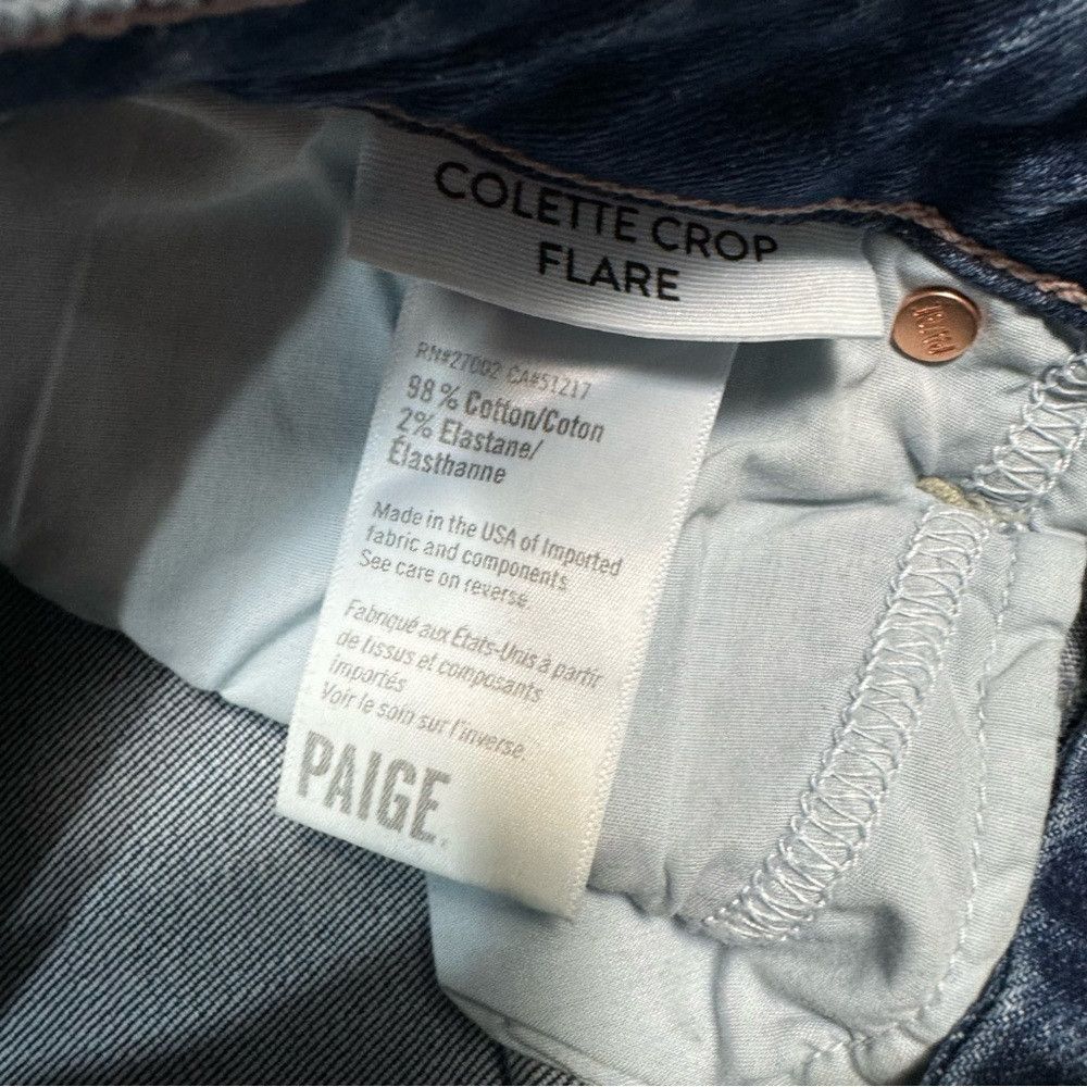 Paige NWT New Paige Colette Crop Flare Jeans Size 23 Size 23" - 7 Thumbnail